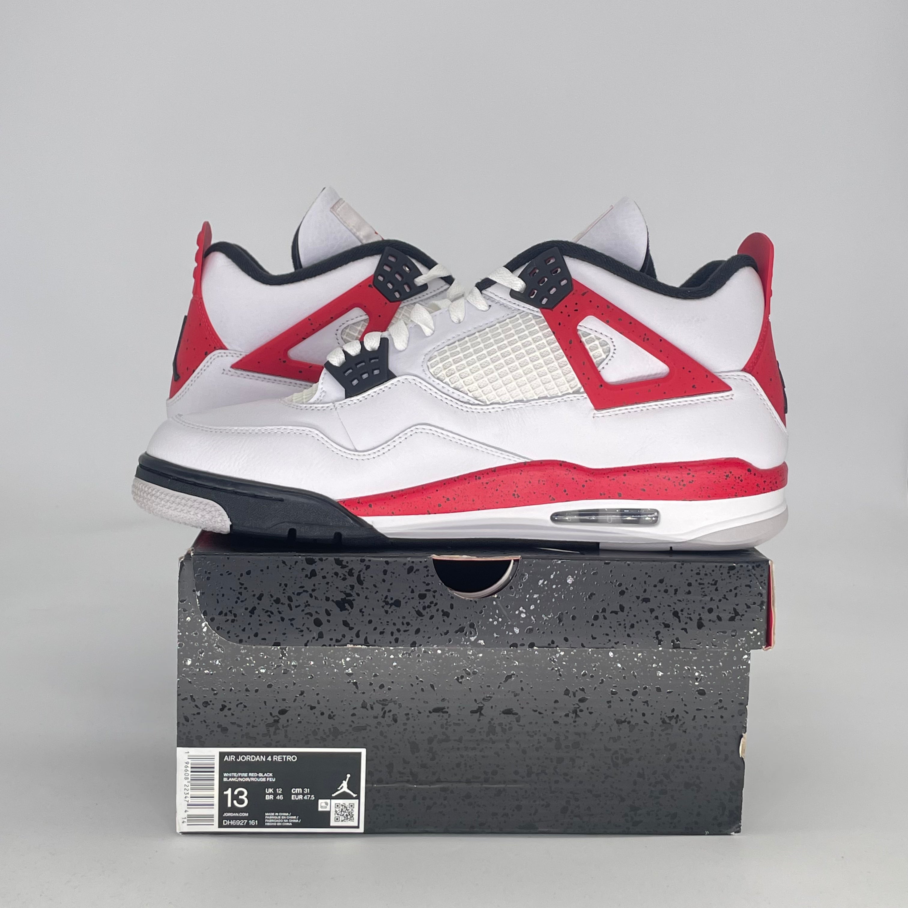 AIR JORDAN 4 RED CEMENT DH6927-161 SIZE 13/14.5W
