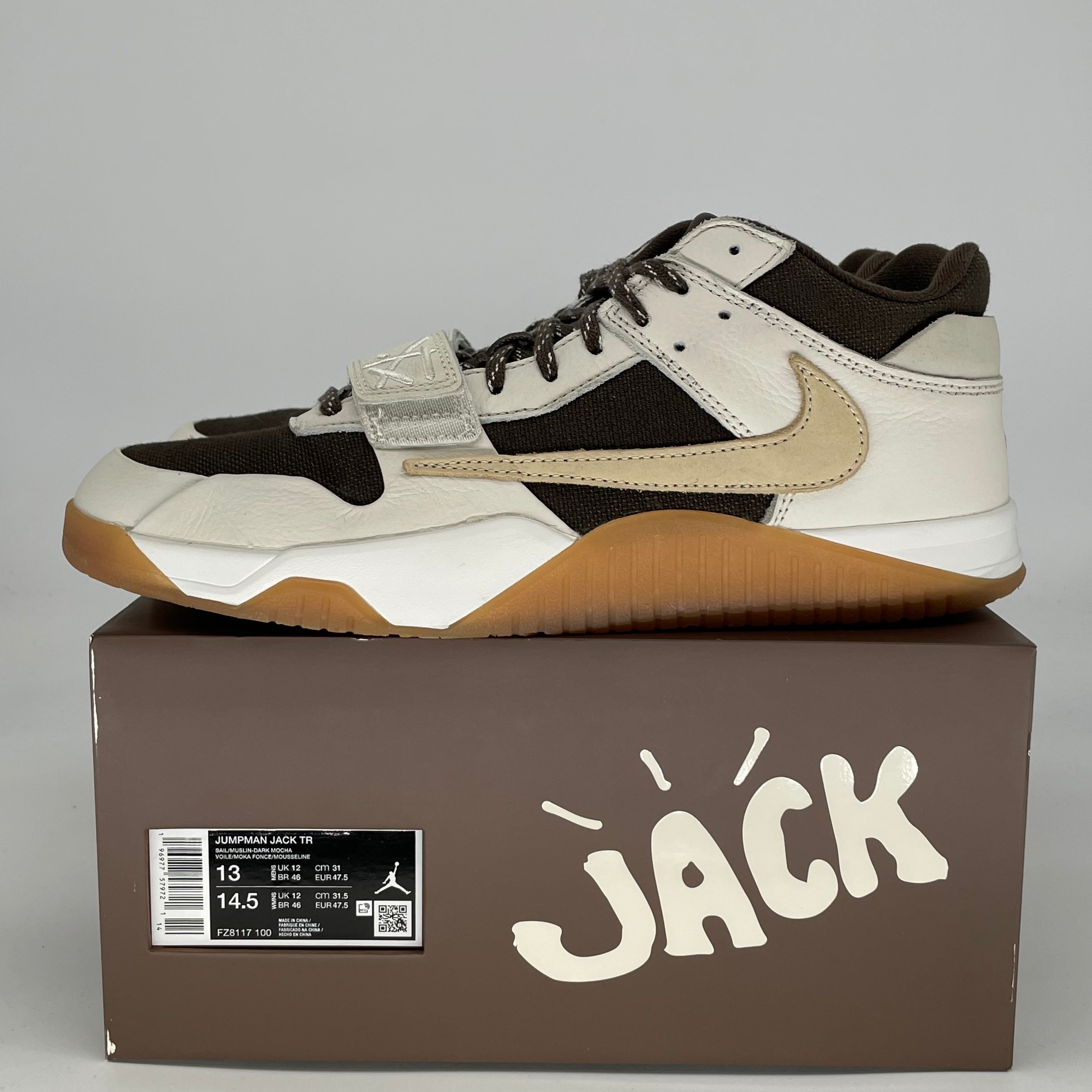 TRAVIS SCOTT X JORDAN JUMPMAN JACK TR SAIL FZ8117-100 SIZE 13/14.5W