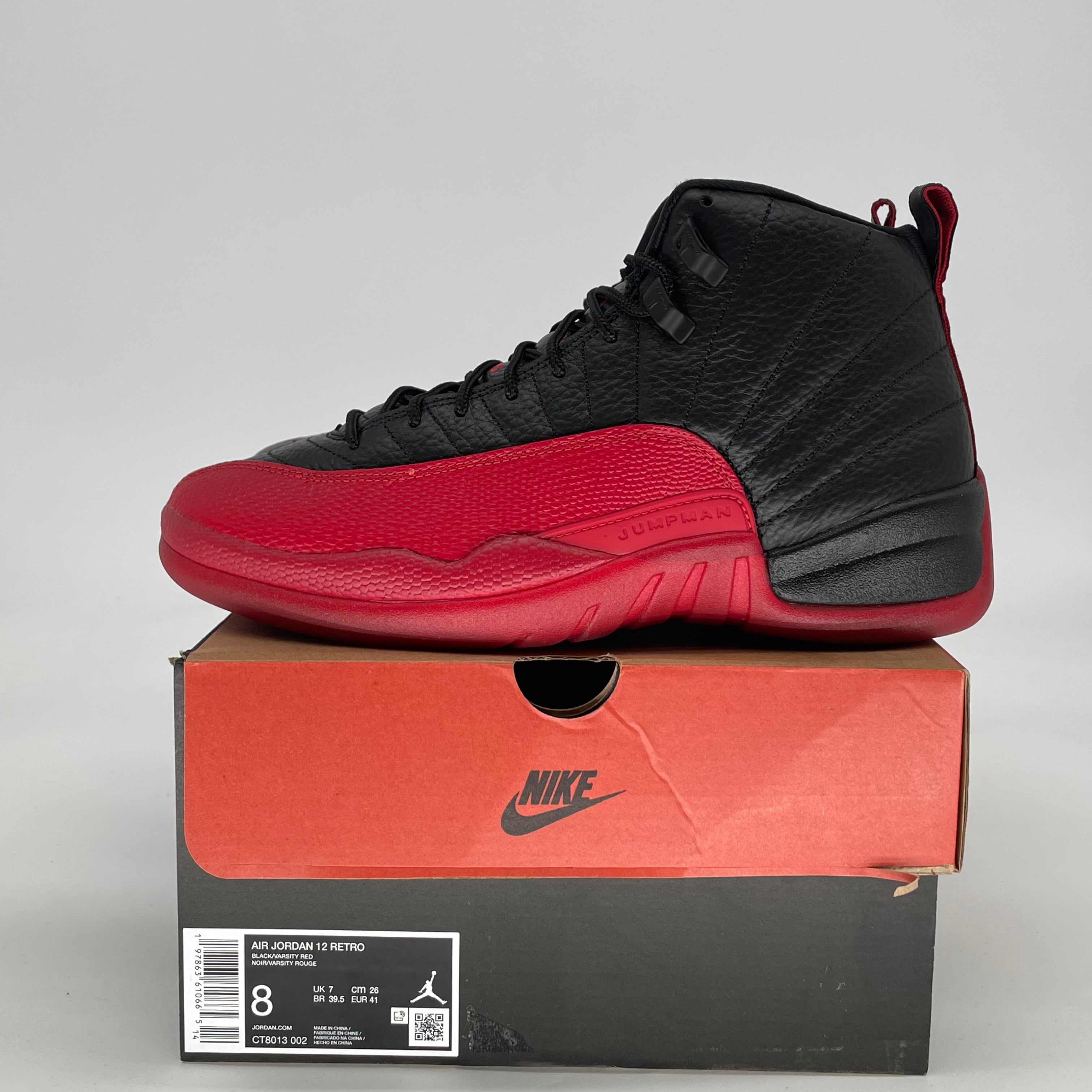 AIR JORDAN 12 FLU GAME CT8013-002 SIZE 8/9.5W