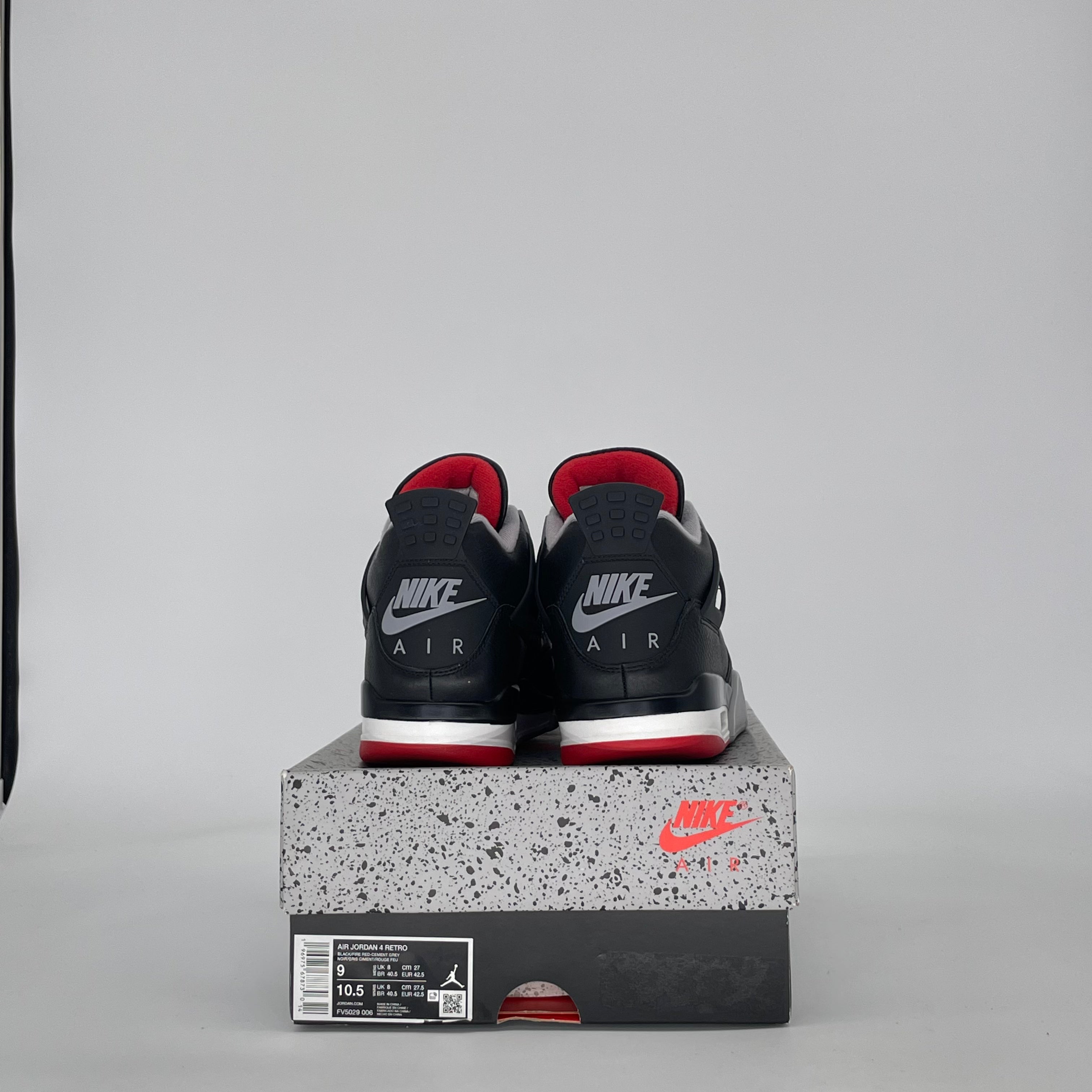 AIR JORDAN 4 BRED REIMAGINED FV5029-006 SIZE 9/10.5W