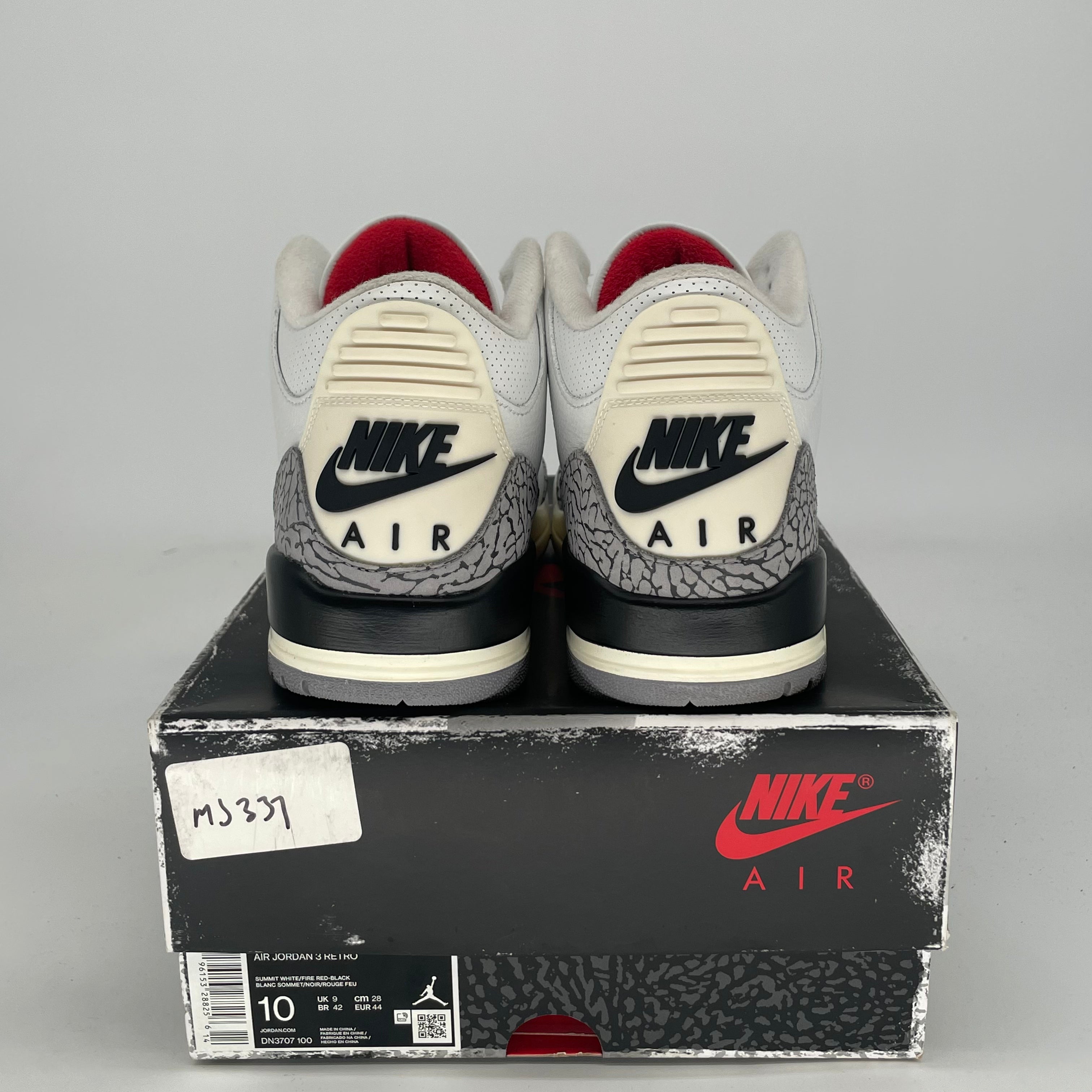 AIR JORDAN 3 WHITE CEMENT REIMAGINED DN3707-100 SIZE 10/11.5W