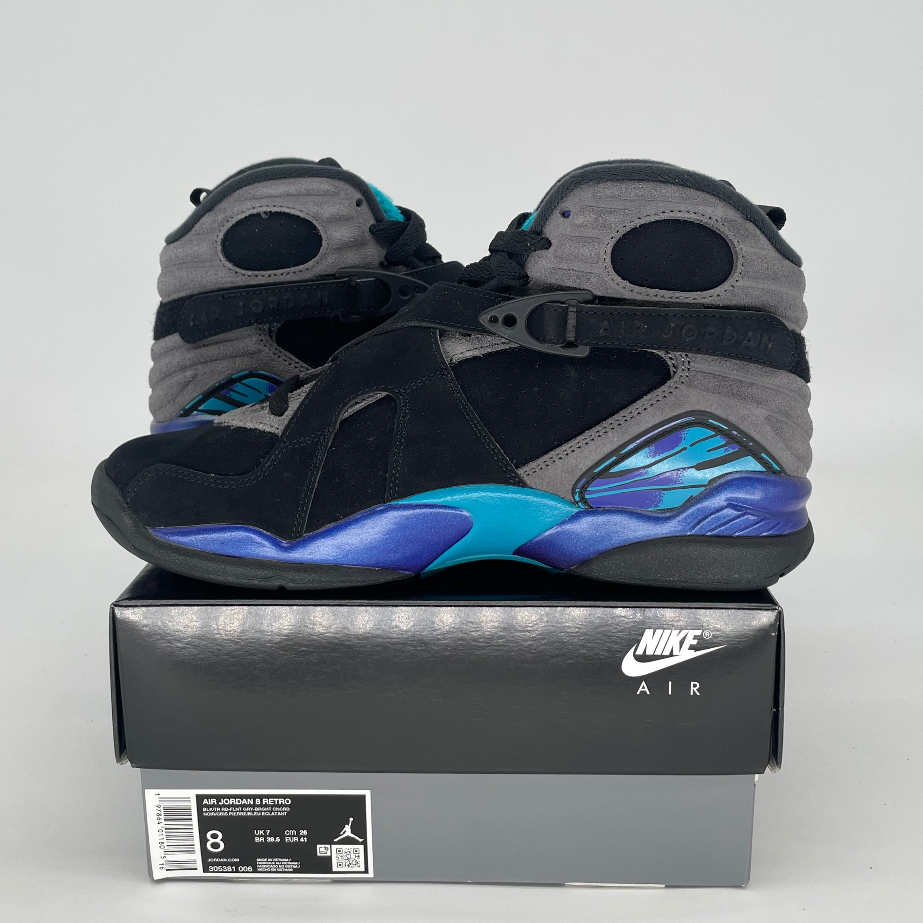AIR JORDAN 8 AQUA 305381-006 SIZE 8/9.5W