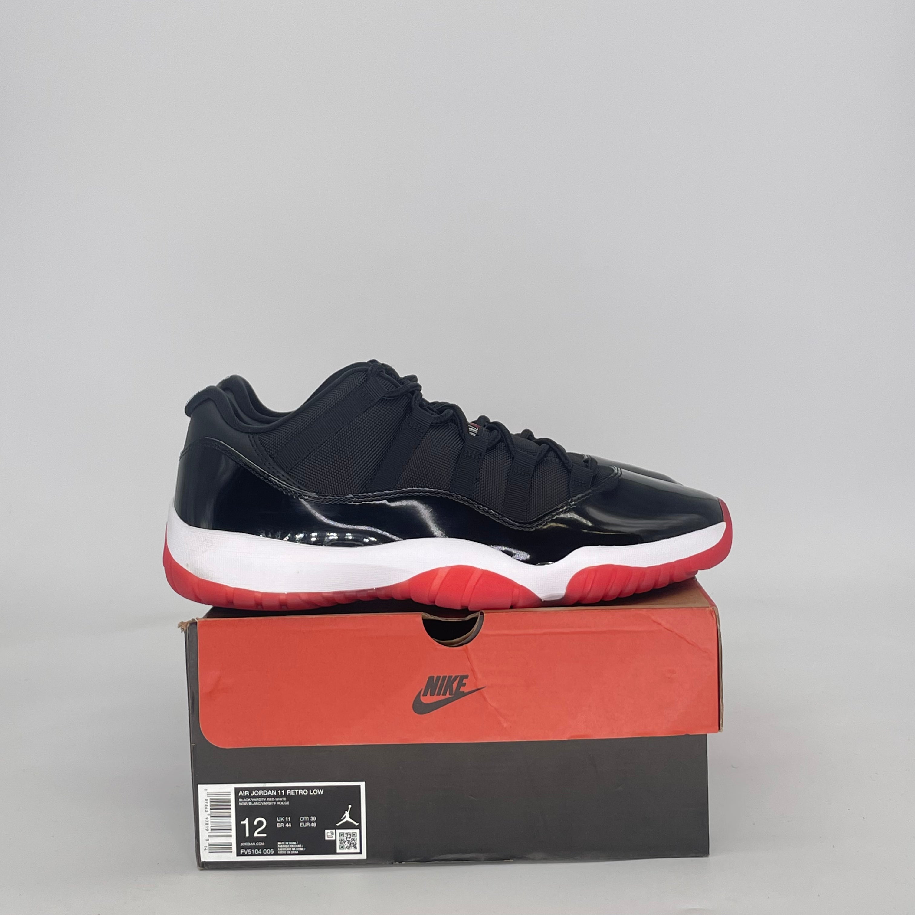 AIR JORDAN 11 LOW BRED FV5104-006 SIZE 12/13.5W
