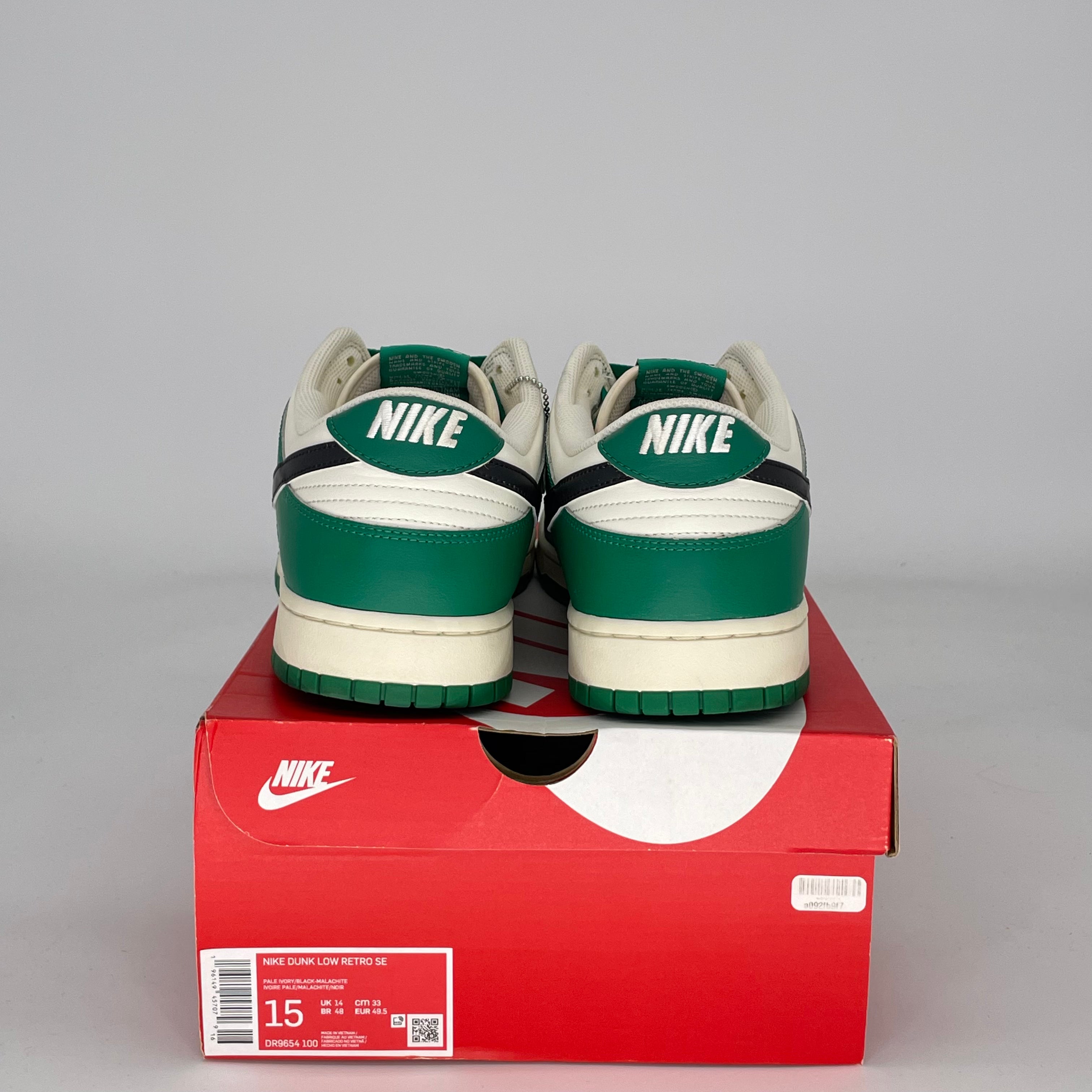 NIKE DUNK LOW LOTTERY PACK MALACHITE GREEN DR9654-100 SIZE 15/16.5W