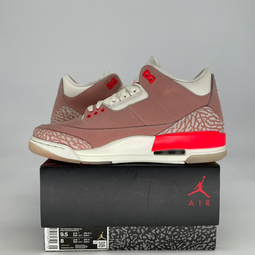 AIR JORDAN 3 RUST PINK W CK9246-600 SIZE 8/9.5W