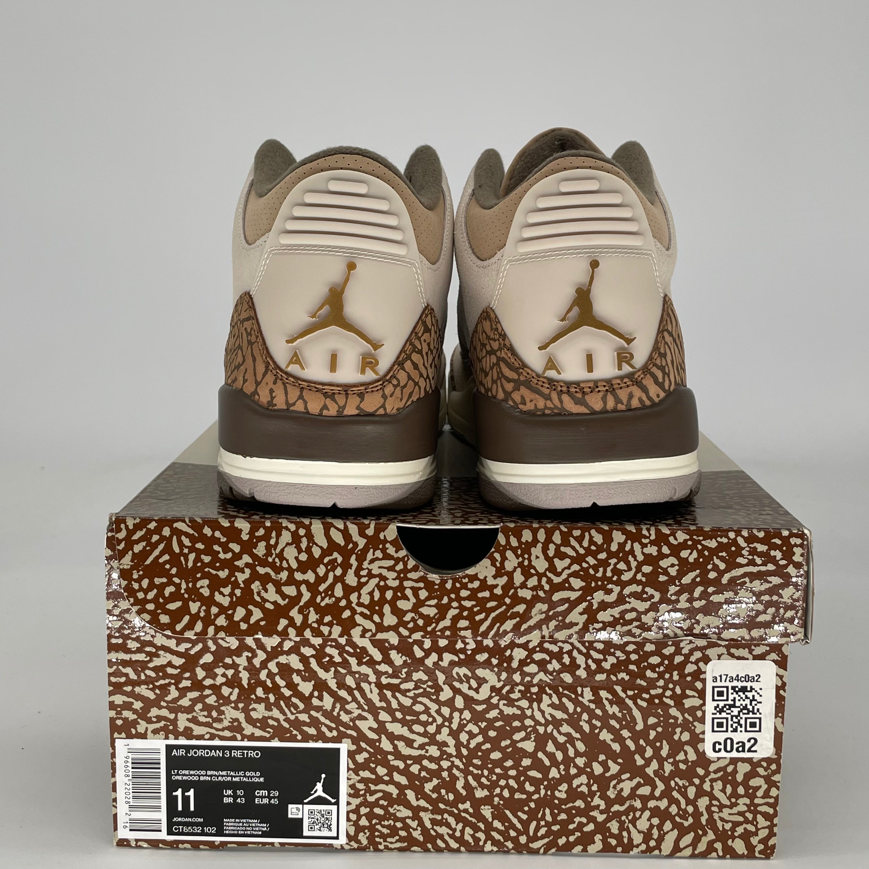 AIR JORDAN 3 PALOMINO CT8532-102 SIZE 11/12.5W