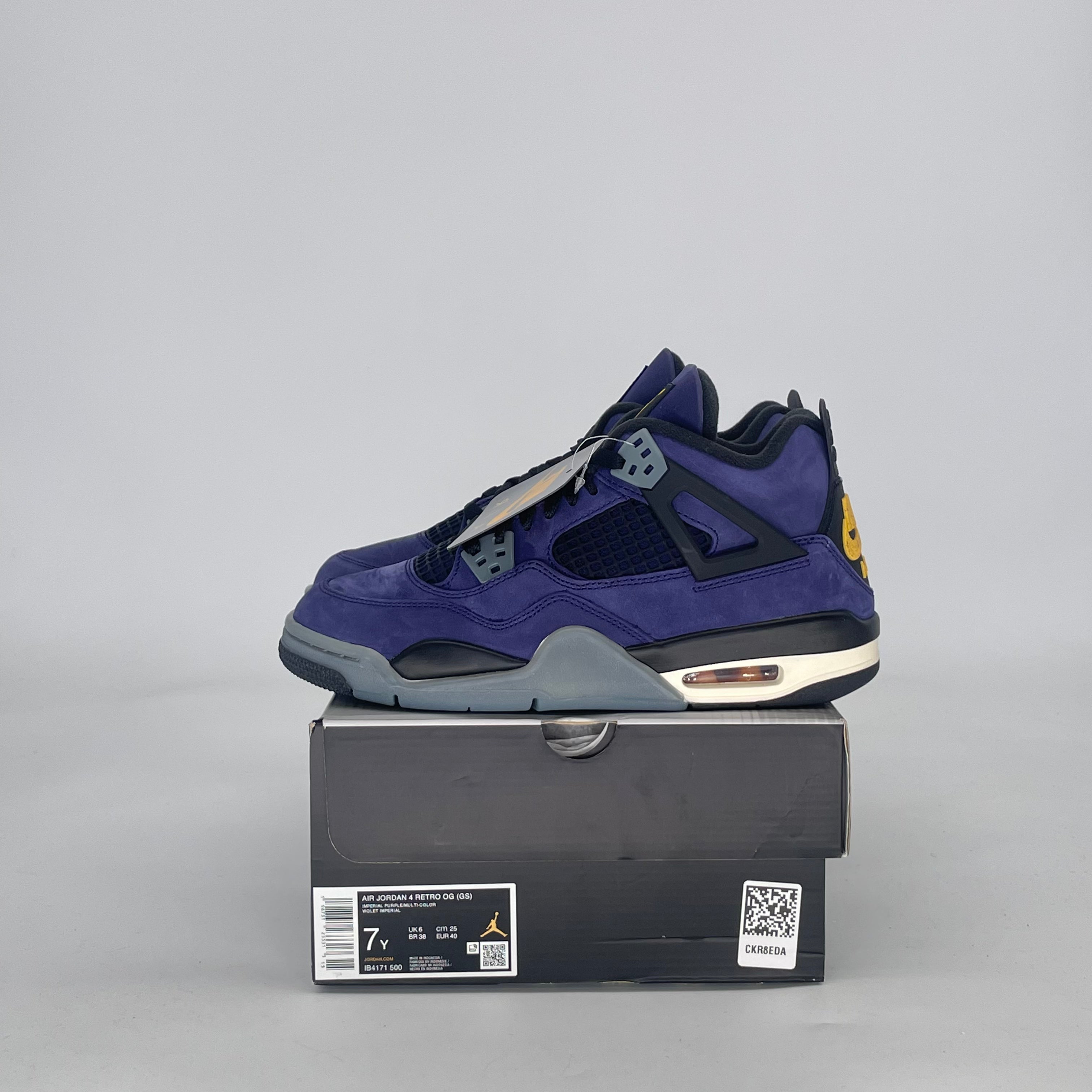 AIR JORDAN 4 LAKERS IB4171-500 SIZE 7/8.5W GS