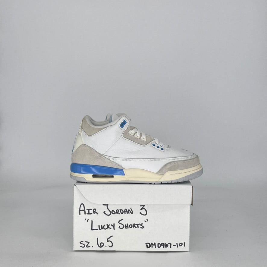 AIR JORDAN 3 LUCKY SHORTS DM0967-101 SIZE 6.5/8W GS