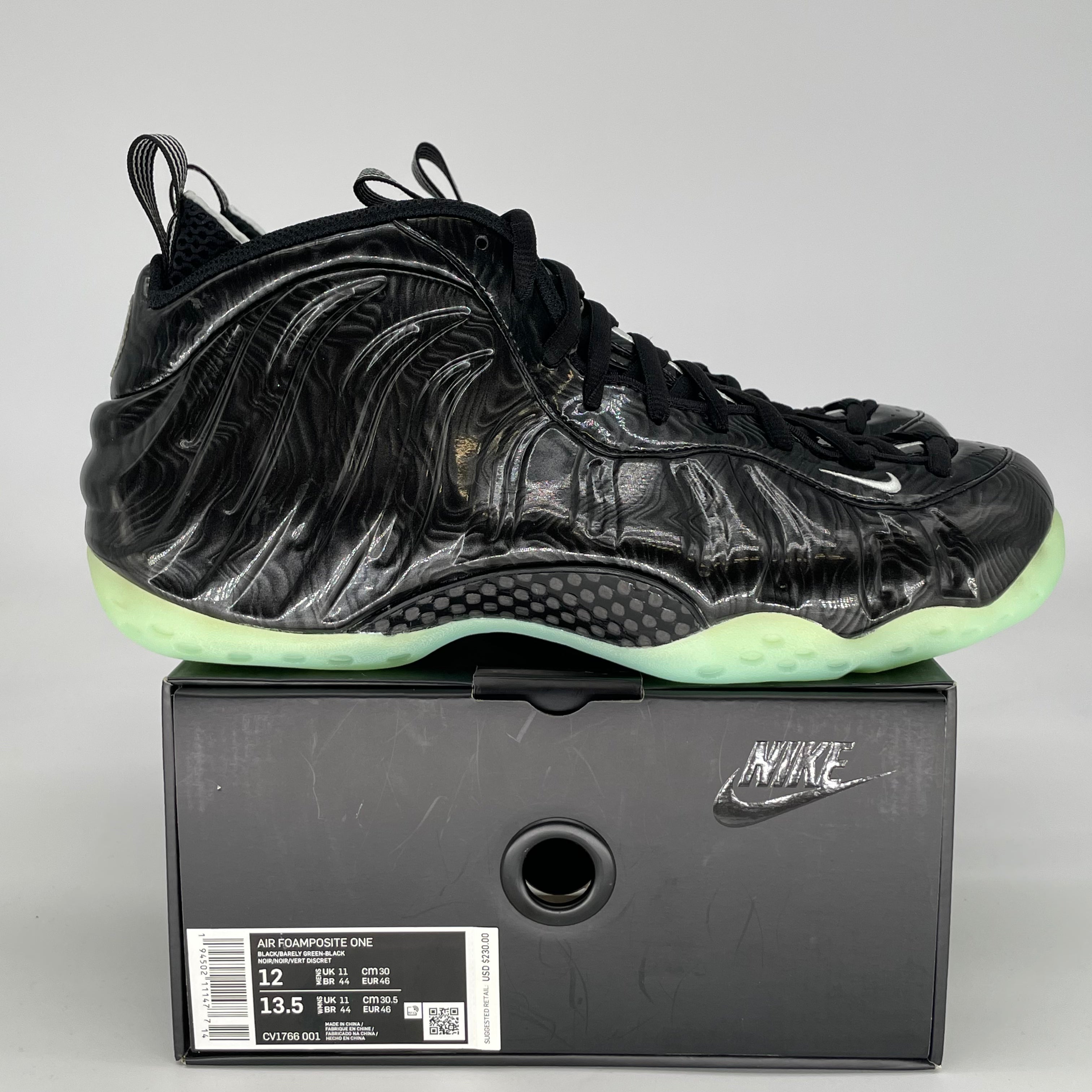 NIKE AIR FOAMPOSITE ONE ALL-STAR CV1766-001 SIZE 12/13.5W