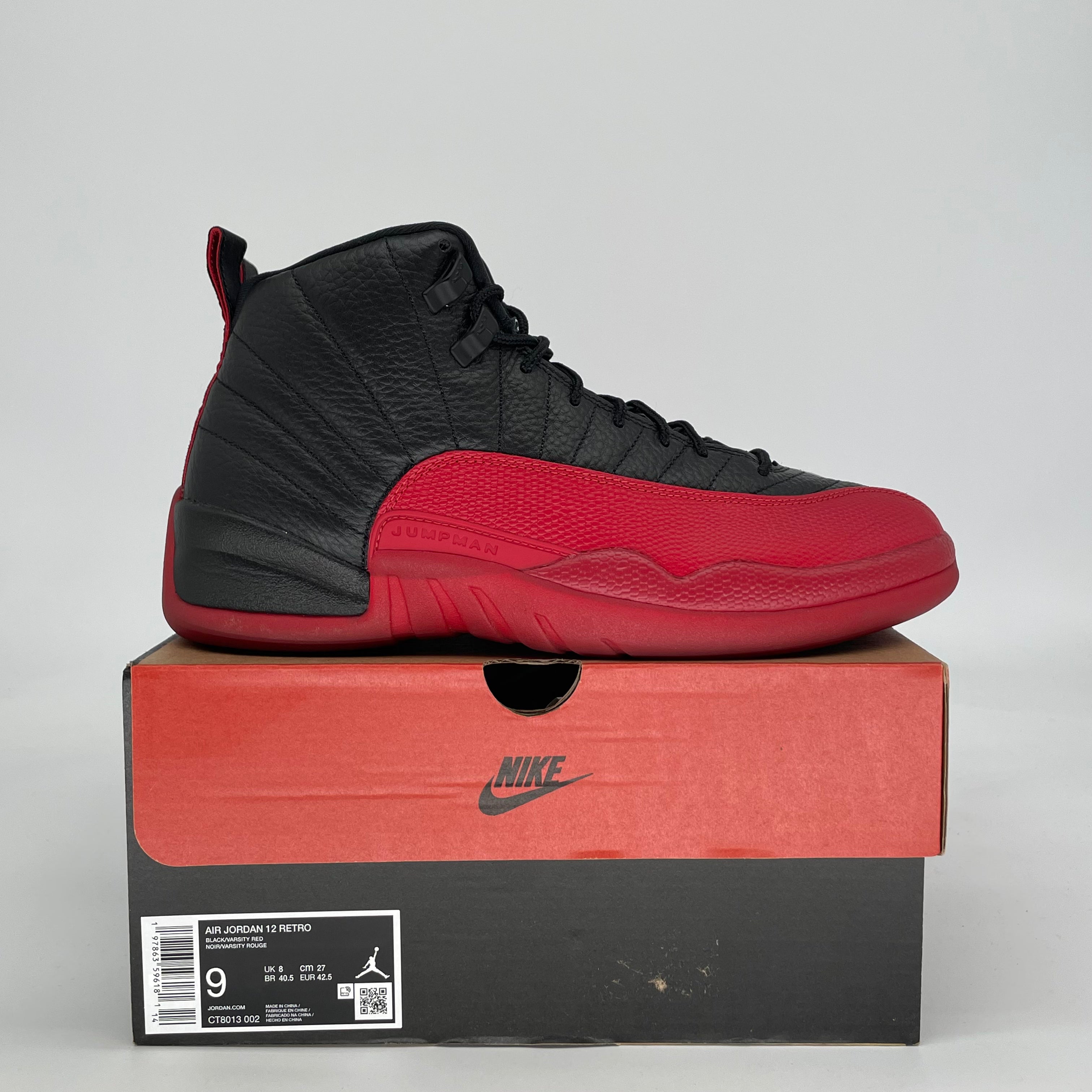 AIR JORDAN 12 FLU GAME CT8013-002 SIZE 9/10.5W