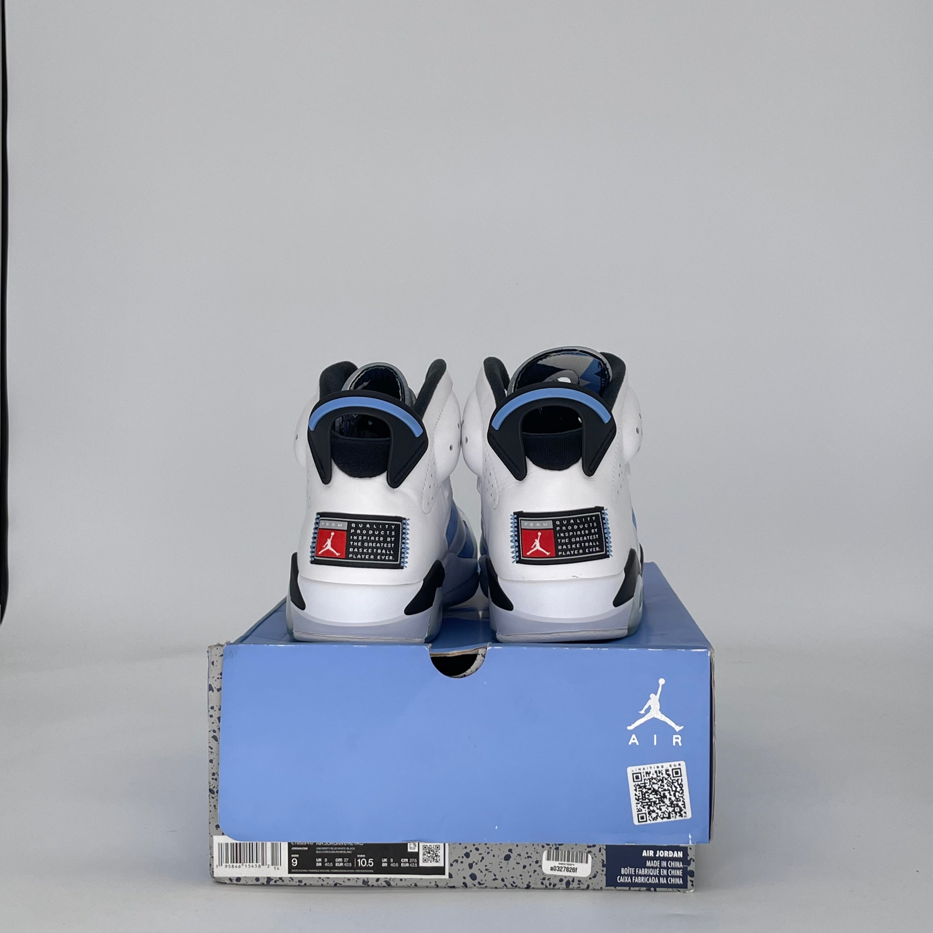 AIR JORDAN 6 UNC WHITE CT8529-410 SIZE 9/10.5W