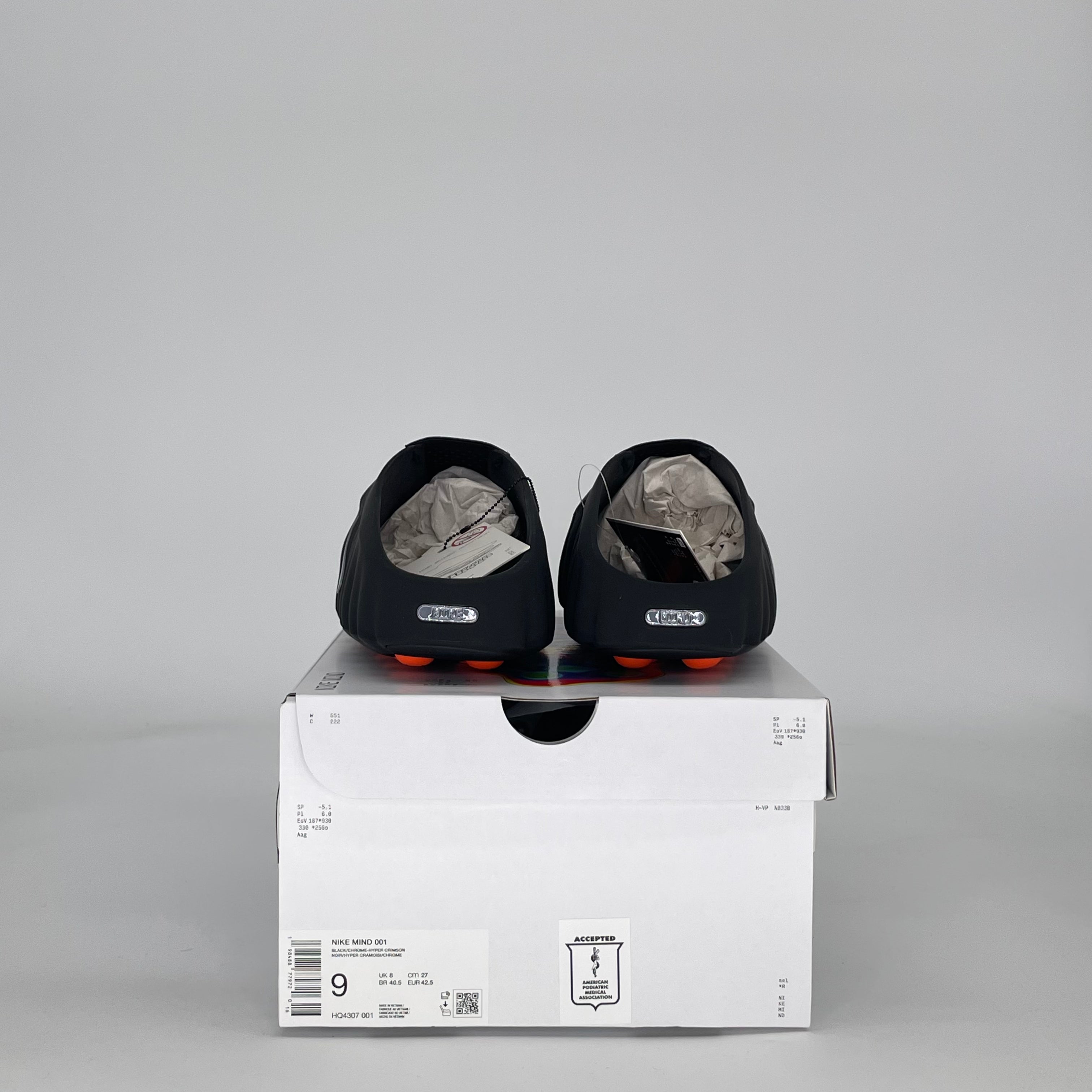 NIKE MIND 001 SLIDE BLACK CHROME HQ4307-001 SIZE 9/10.5W