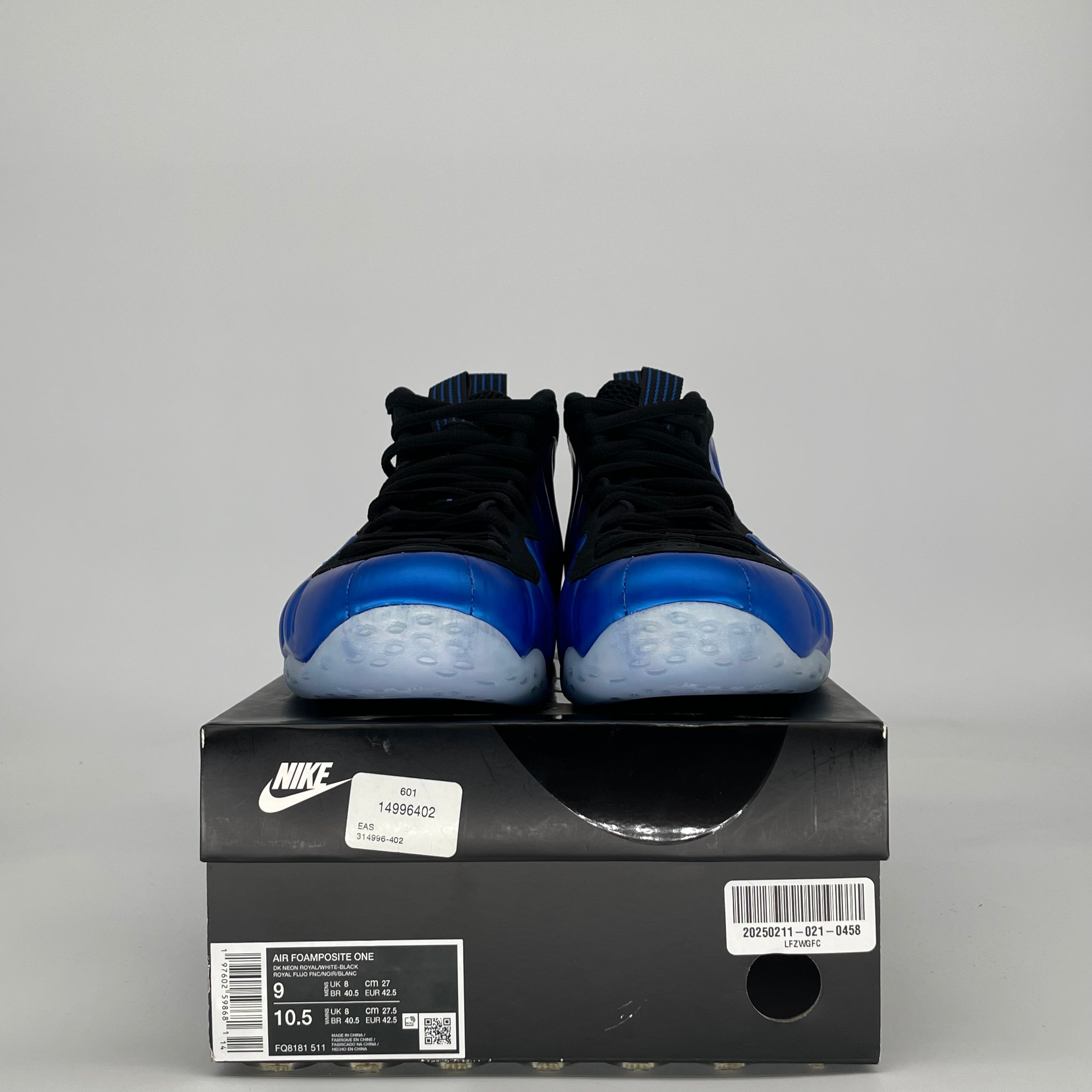 NIKE AIR FOAMPOSITE ONE INTERNATIONAL BLUE FQ8181-511 SIZE 9/10.5W