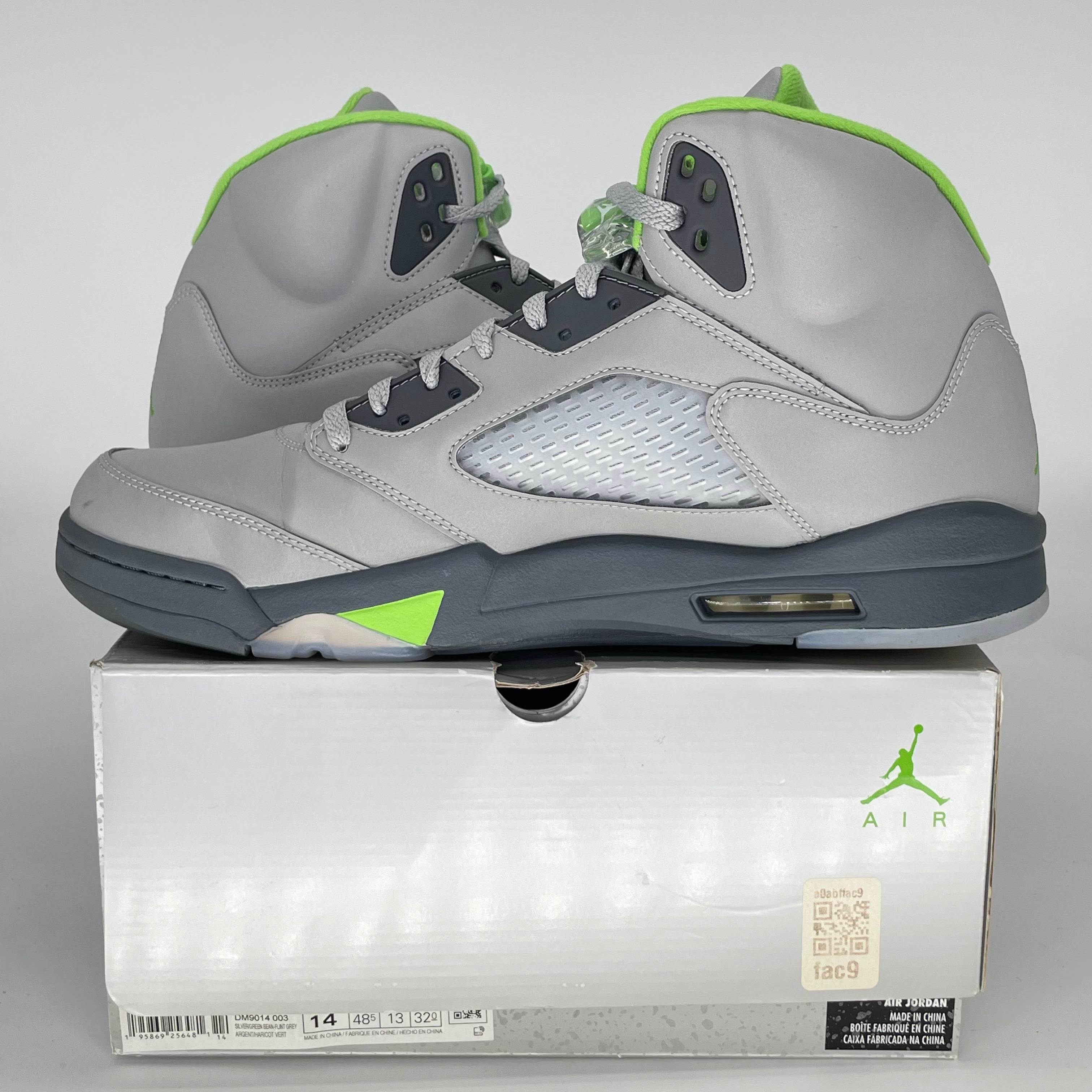 AIR JORDAN 5 GREEN BEAN DM9014-003 SIZE 14/15.5W
