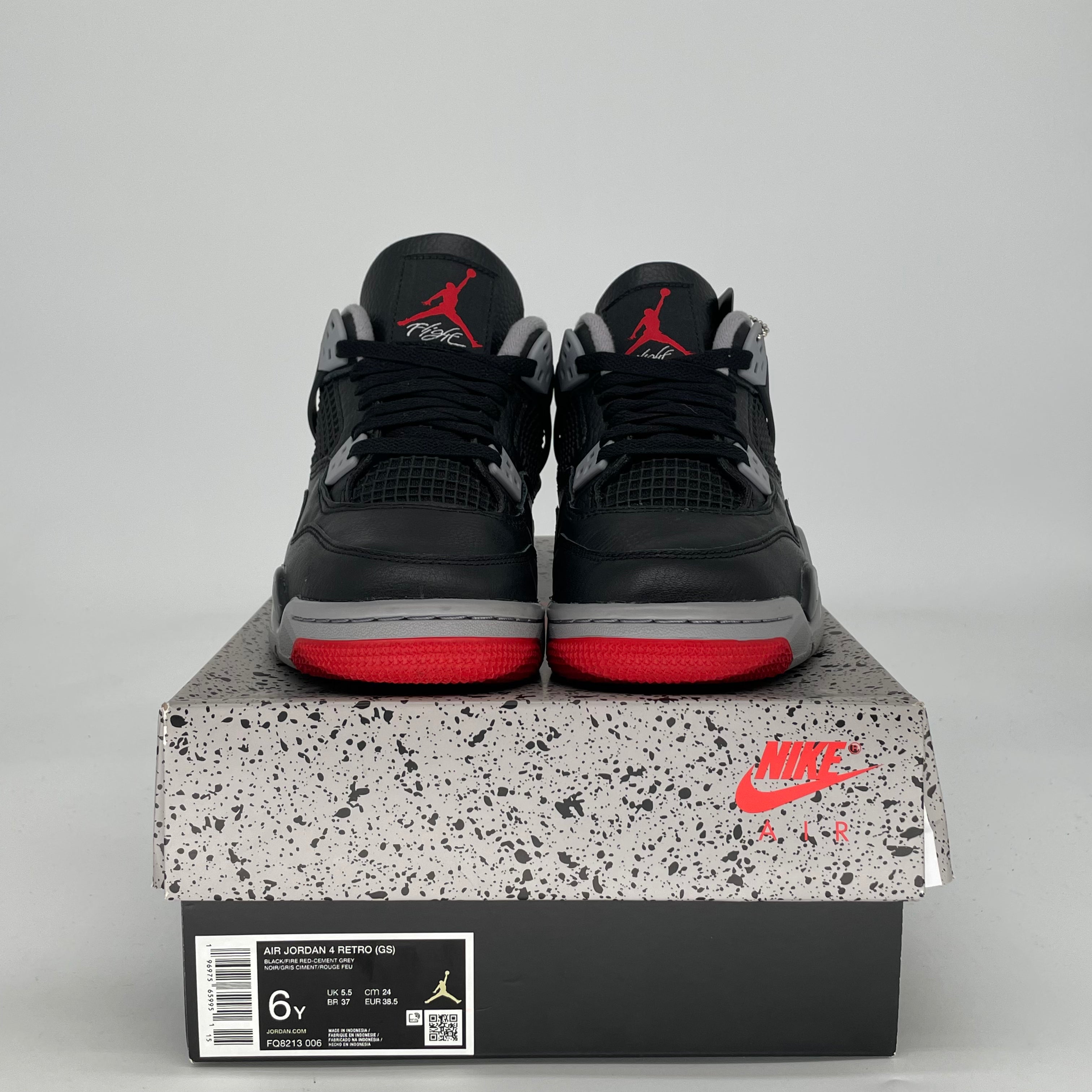 AIR JORDAN 4 BRED REIMAGINED FQ8213-006 SIZE 6/7.5W