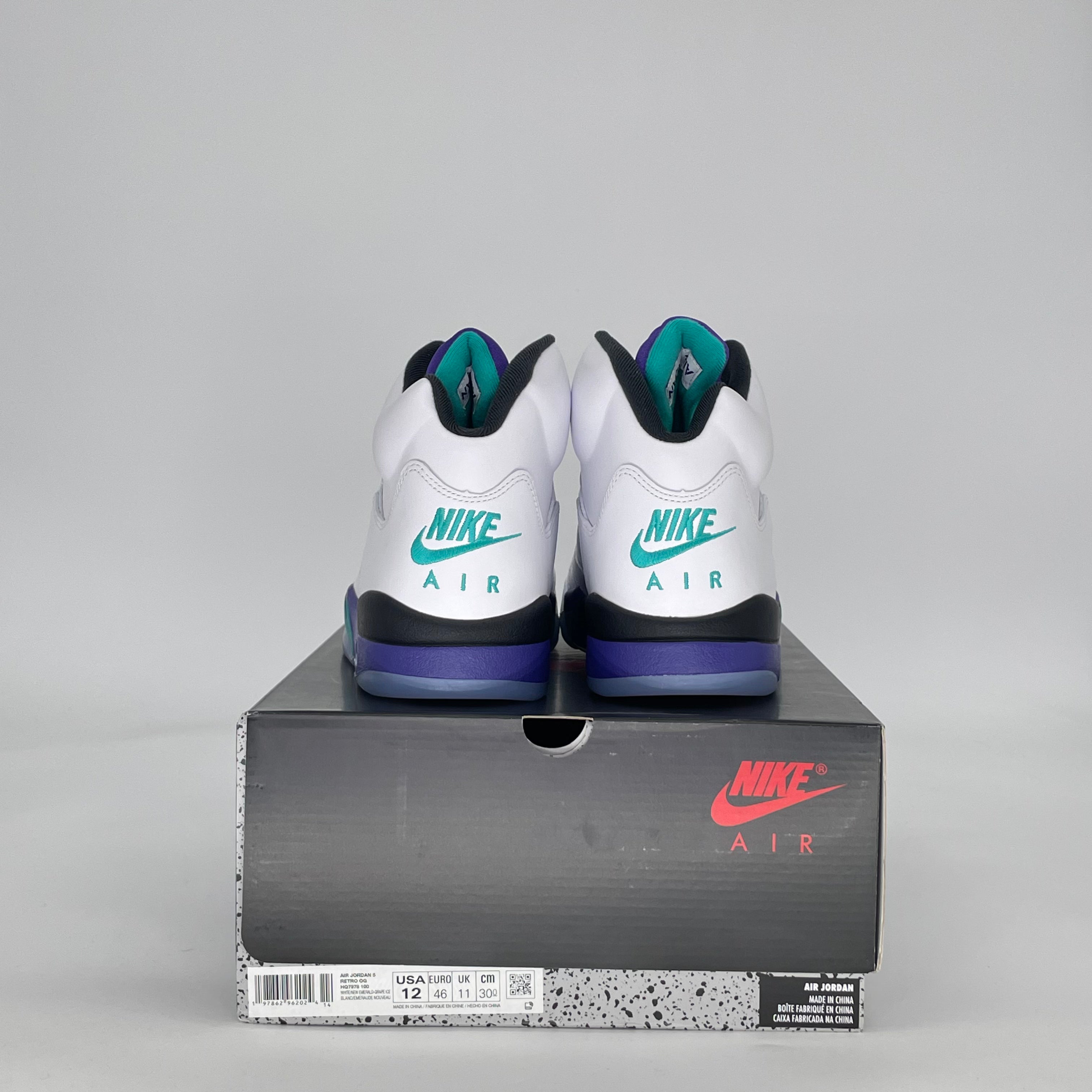 AIR JORDAN 5 GRAPE HQ7978-100 SIZE 12/13.5W