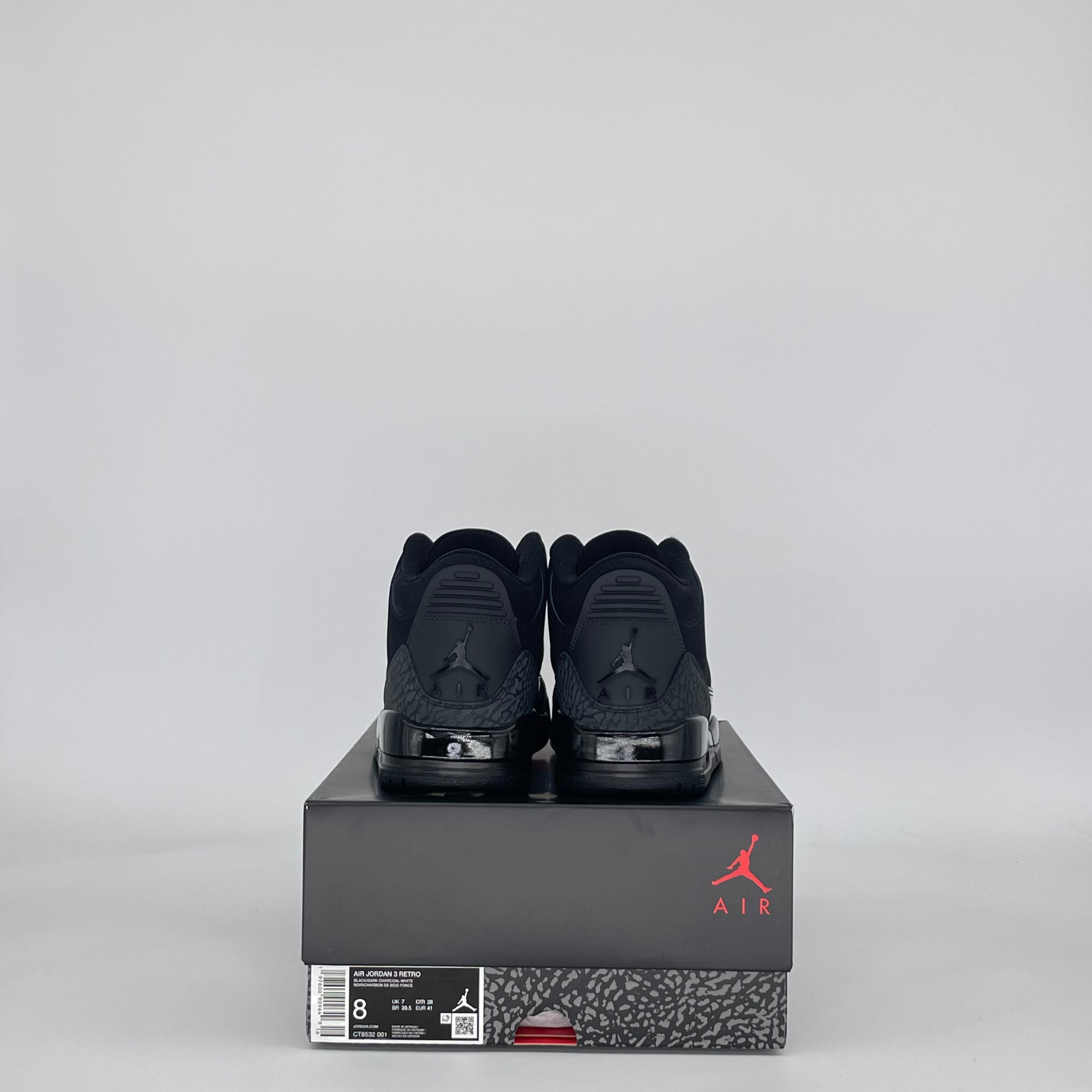 AIR JORDAN 3 BLACK CAT CT8532-001 SIZE 8/9.5W