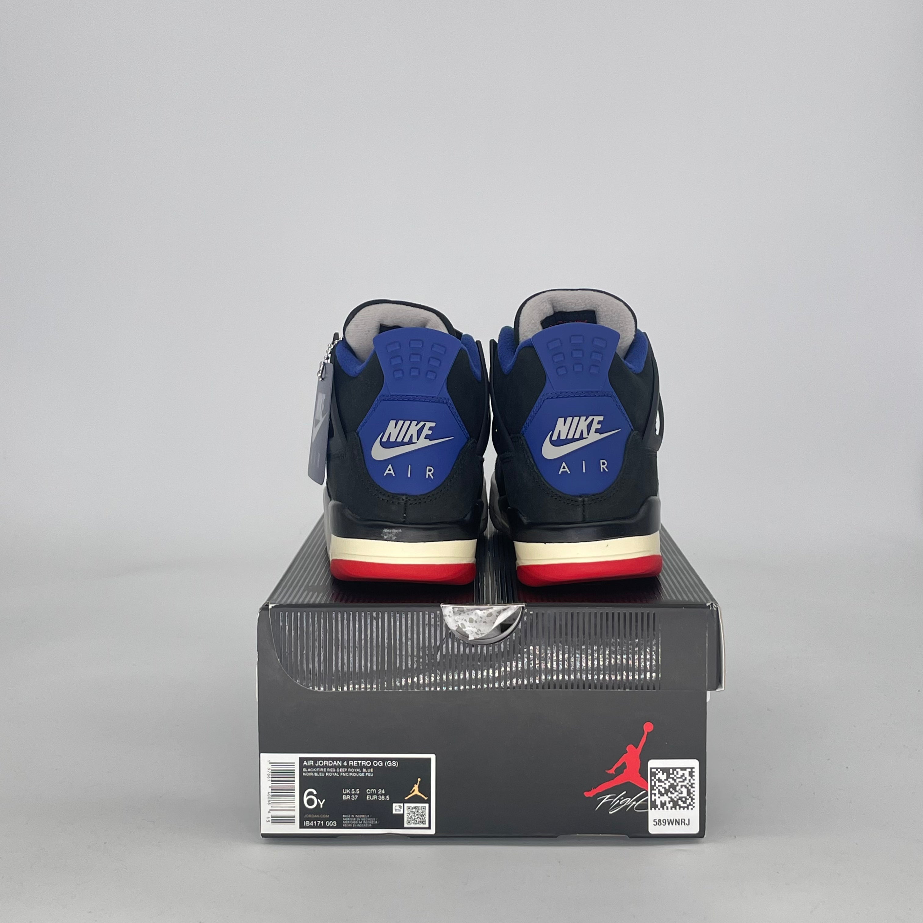 AIR JORDAN 4 RARE AIR (WHITE LETTERING) IB4171-003 SIZE 6/7.5W GS