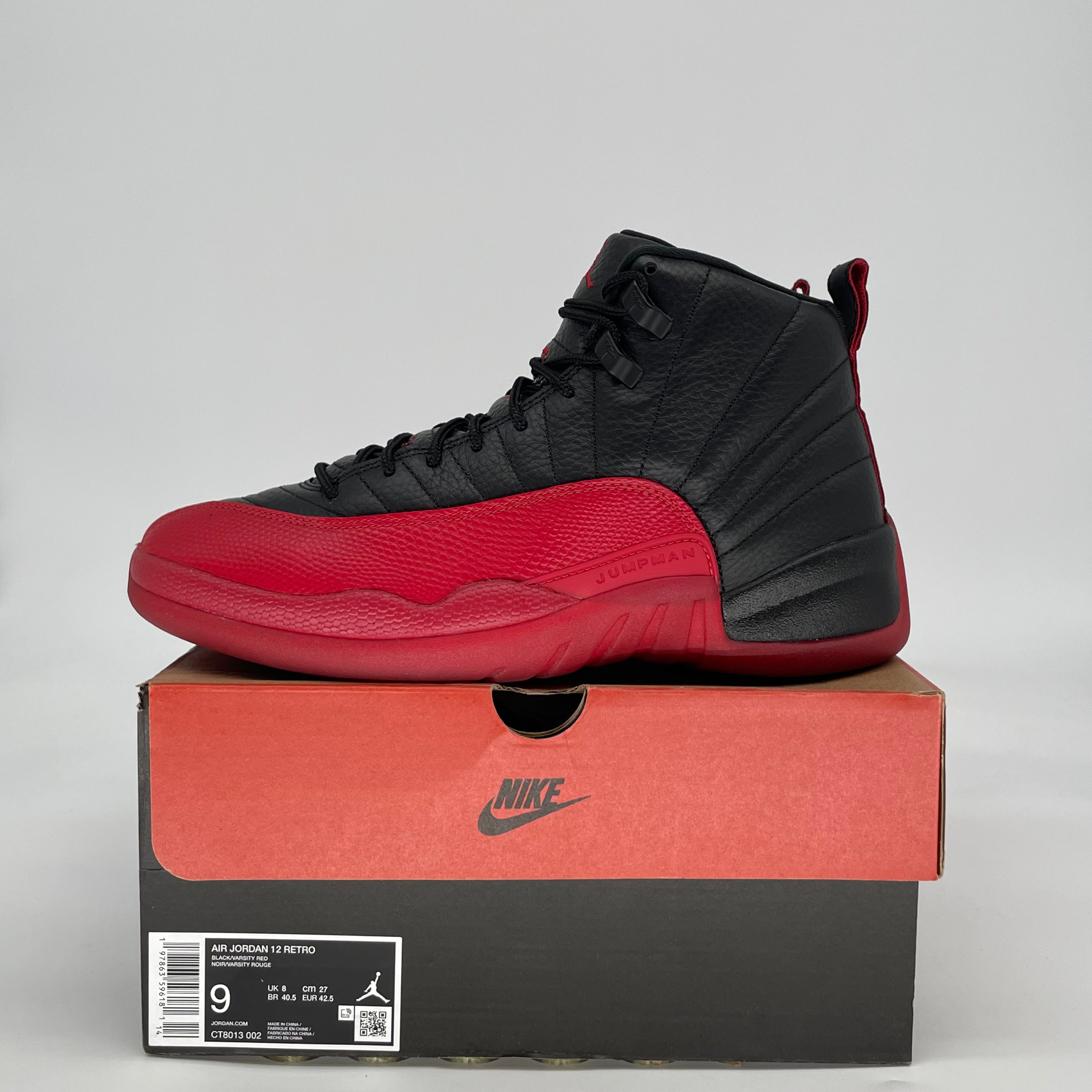 AIR JORDAN 12 FLU GAME CT8013-002 SIZE 9/10.5W