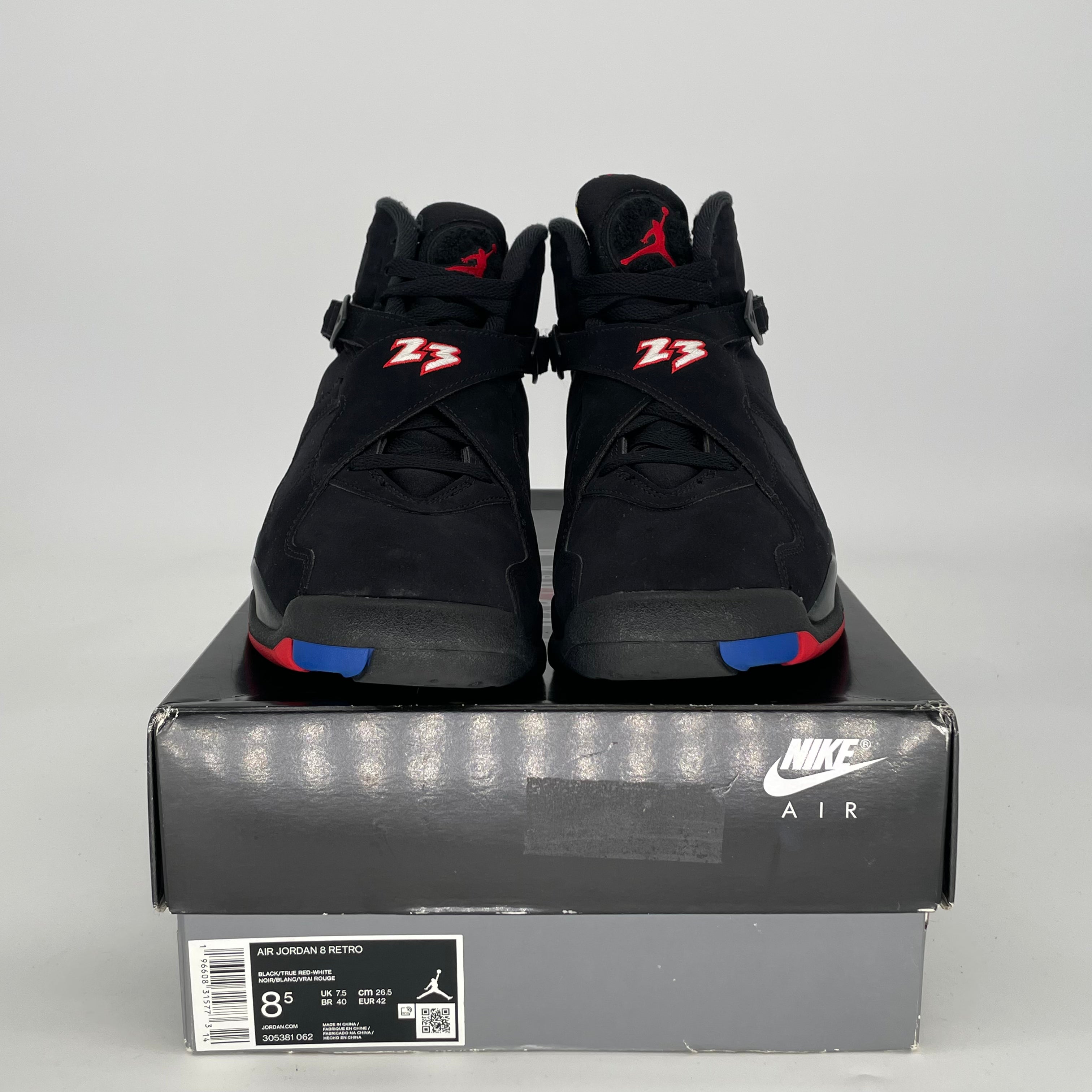 AIR JORDAN 8 PLAYOFFS 305381-062 SIZE 8.5/10W