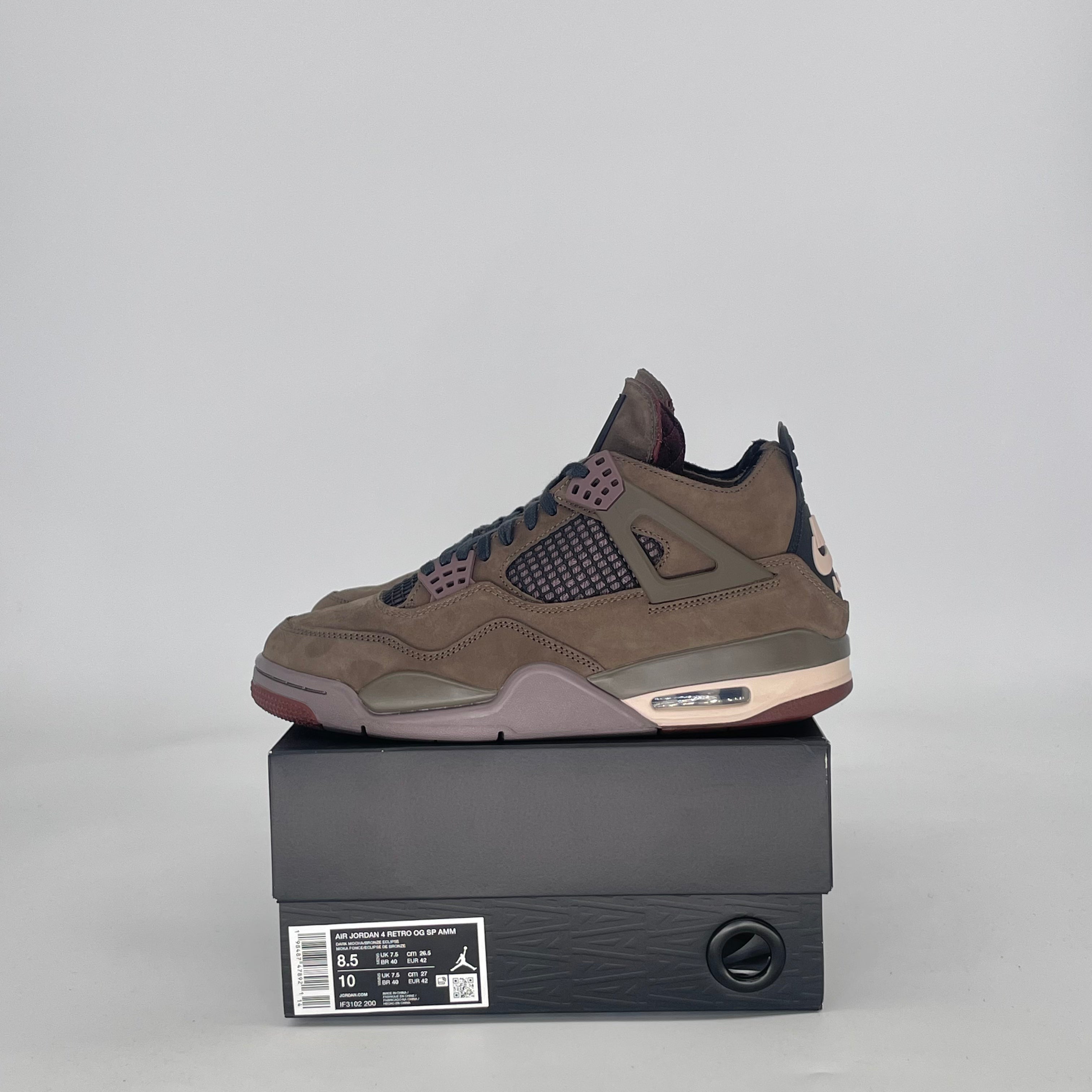 AIR JORDAN 4 A MA MANIERE DARK MOCHA IF3102-200 SIZE 8.5/10W