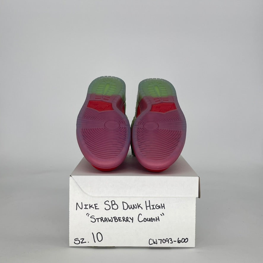 NIKE SB DUNK HIGH STRAWBERRY COUGH CW7093-600 SIZE 10/11.5W