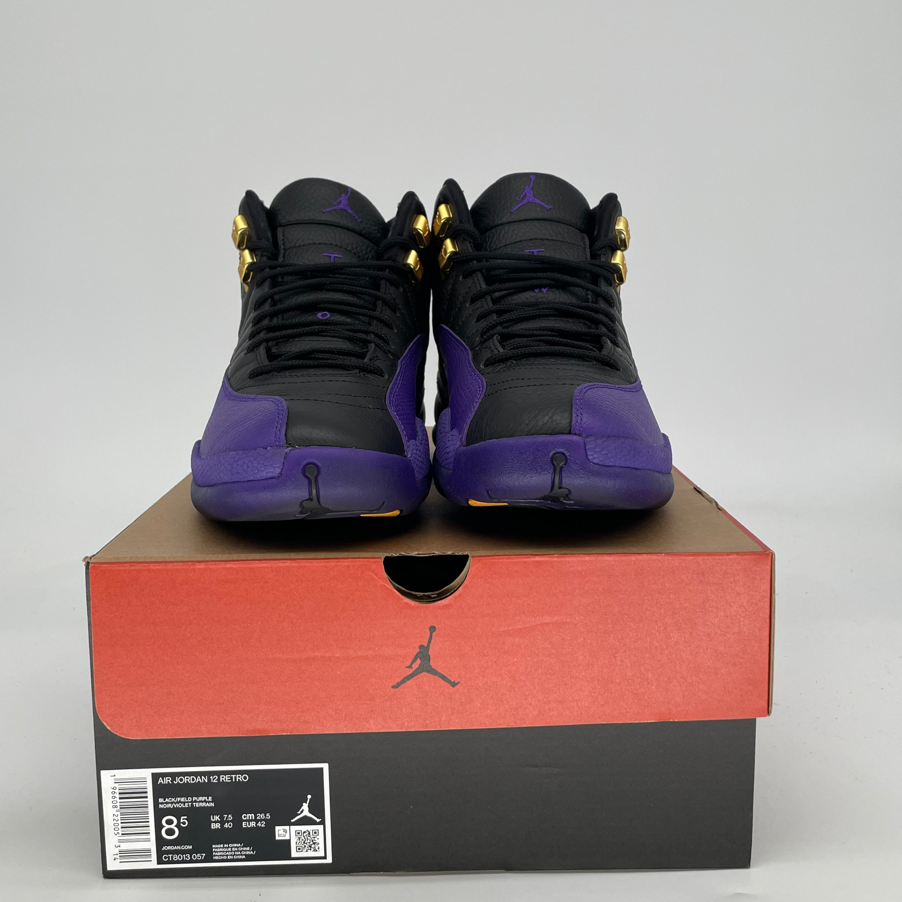 AIR JORDAN 12 FIELD PURPLE CT8013-057 SIZE 8.5/10W
