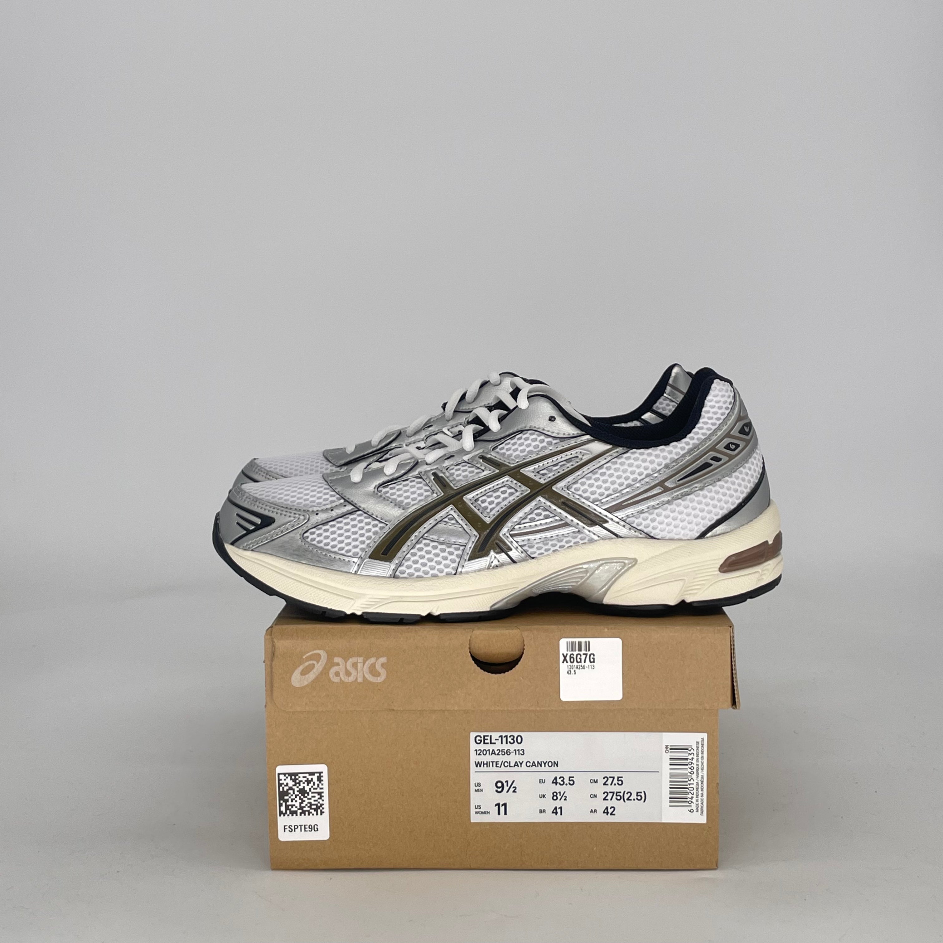ASICS GEL-1130 WHITE CLAY CANYON 1201A256-113 SIZE 9.5/11W
