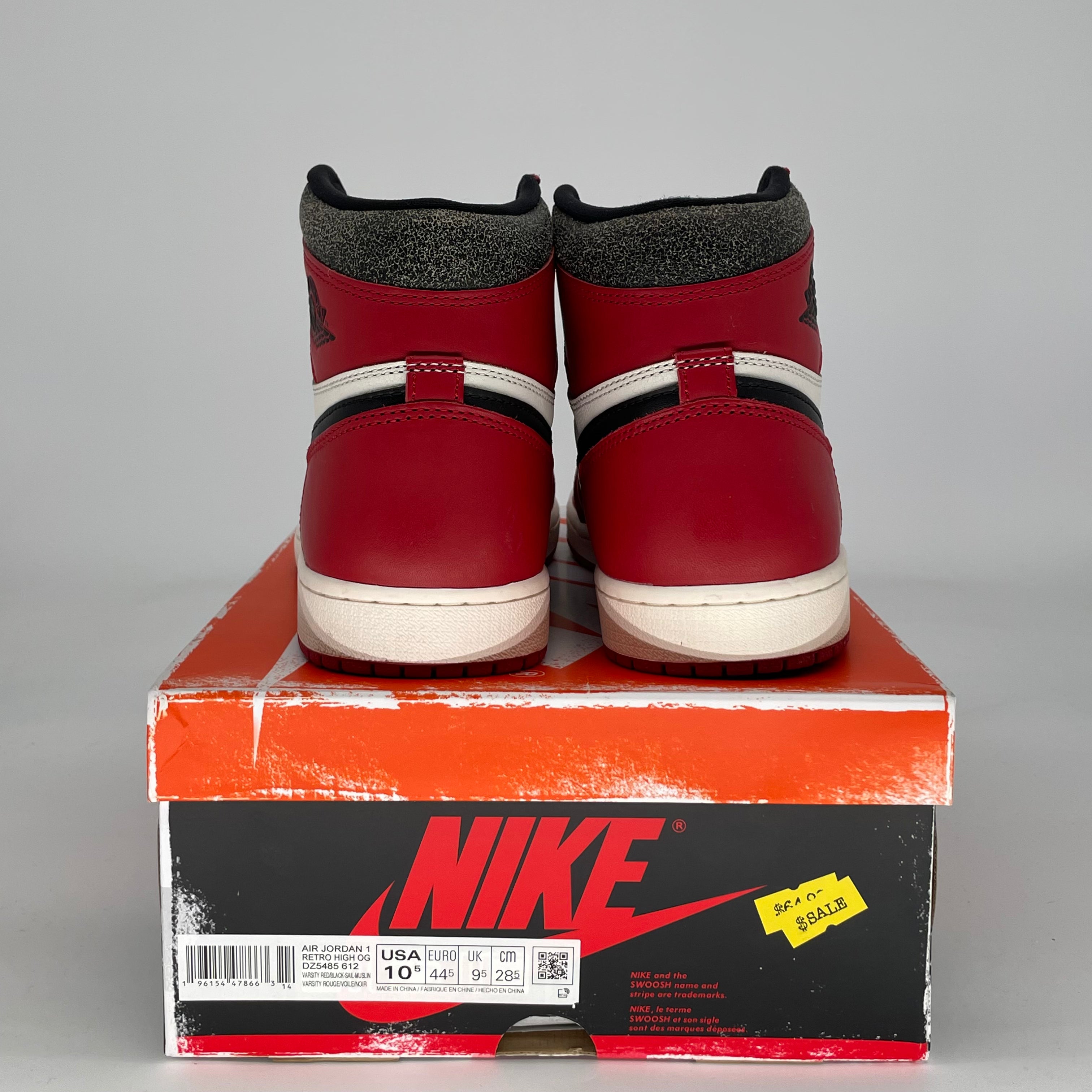 AIR JORDAN 1 CHICAGO LOST AND FOUND DZ5485-612 SIZE 10.5/12W