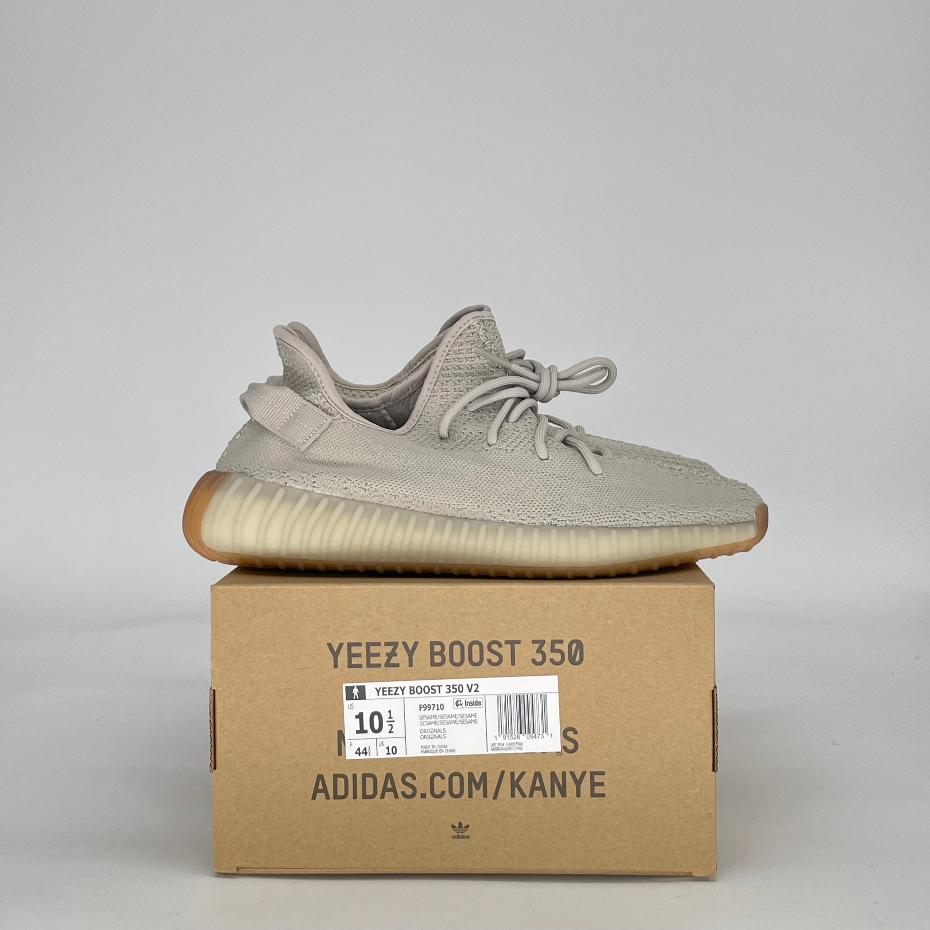 ADIDAS YEEZY BOOST 350 V2 SESAME F99710 SIZE 10.5/12W