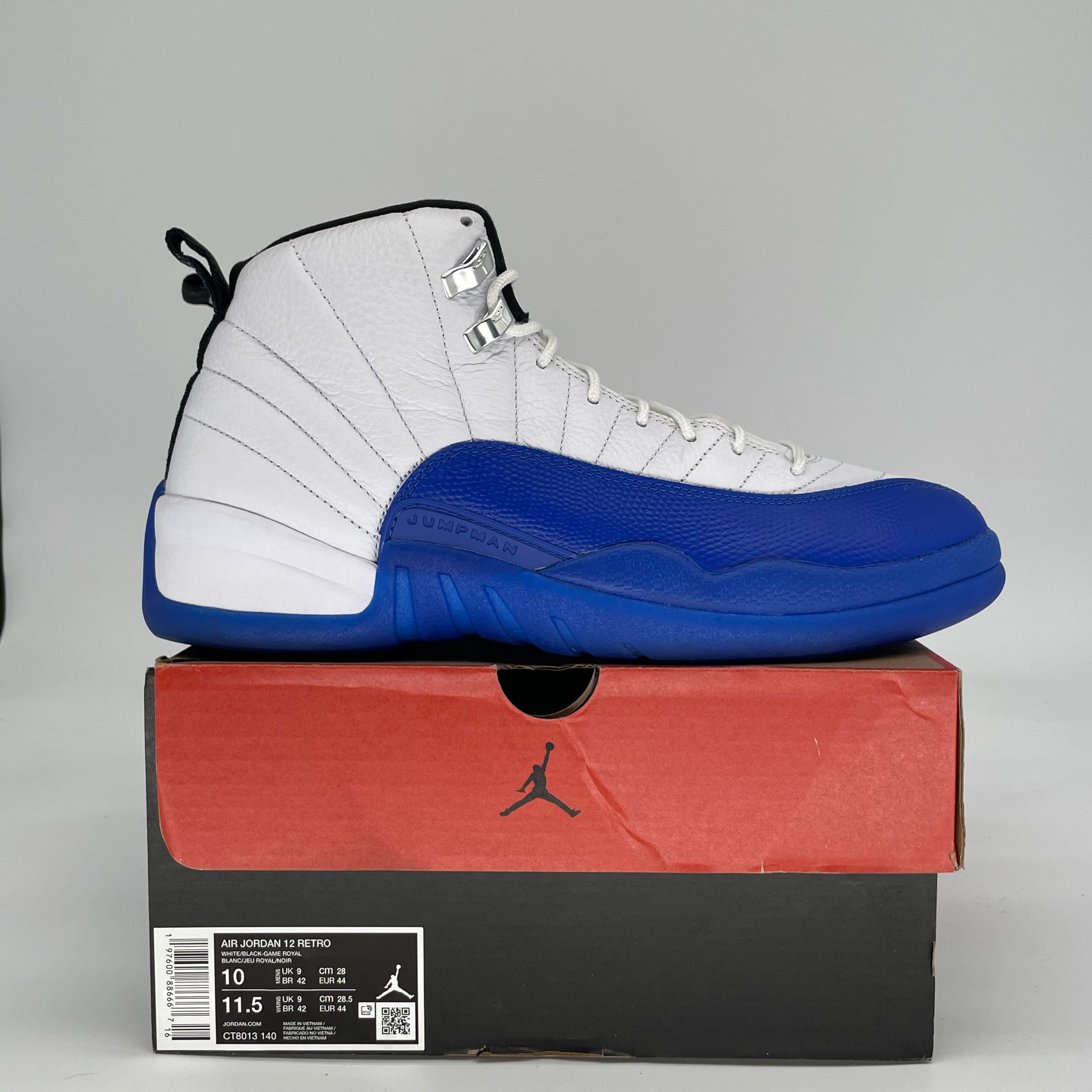 AIR JORAN 12 BLUEBERRY CT8013-140 SIZE 10/11.5W