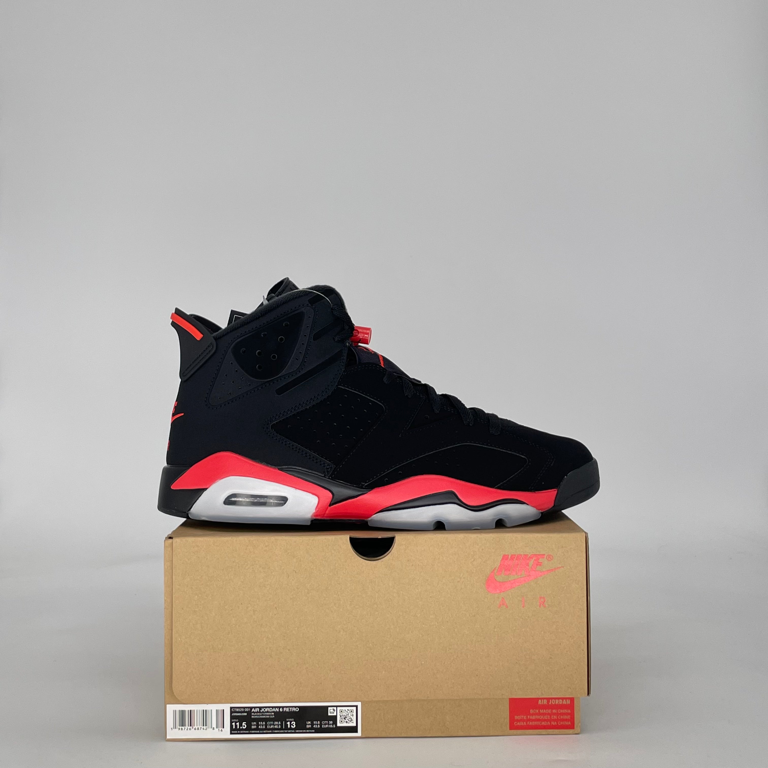 AIR JORDAN 6 INFRARED SALESMAN CT8529-001 SIZE 11.5/13W