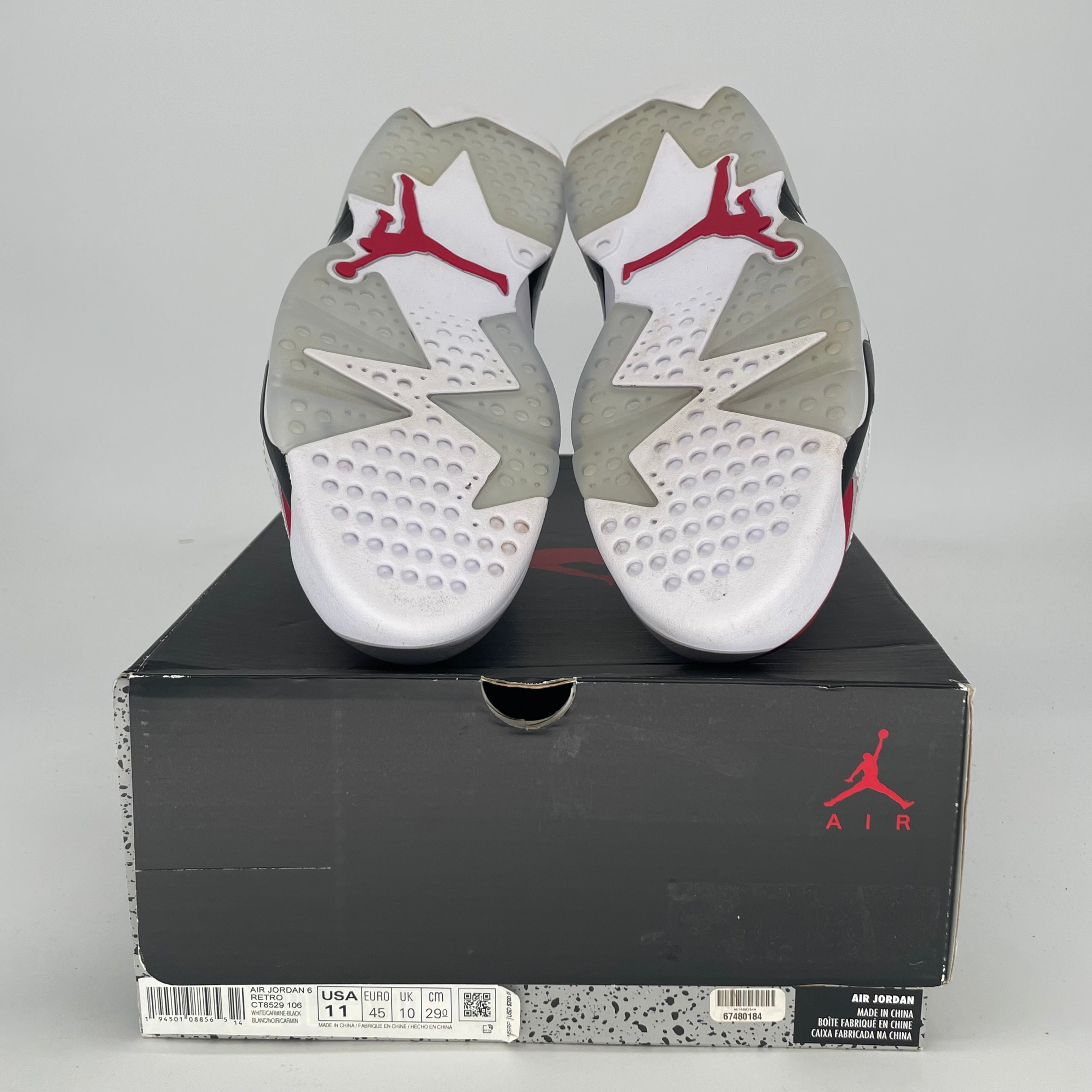 AIR JORDAN 6 CARMINE CT8529-106 SIZE 11/12.5W