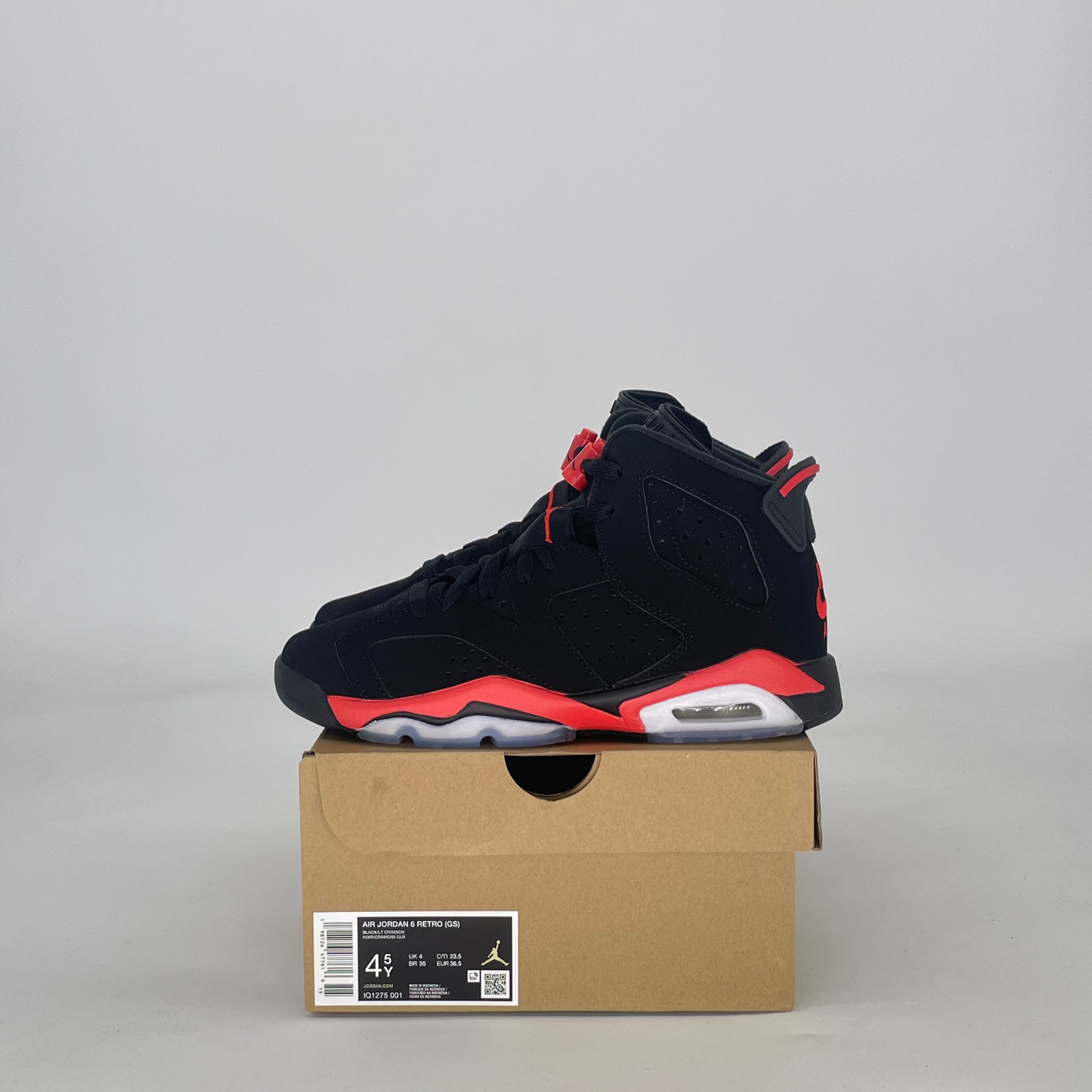 AIR JORDAN 6 INFRARED SALESMAN IQ1275-001 SIZE 4.5/6W GS