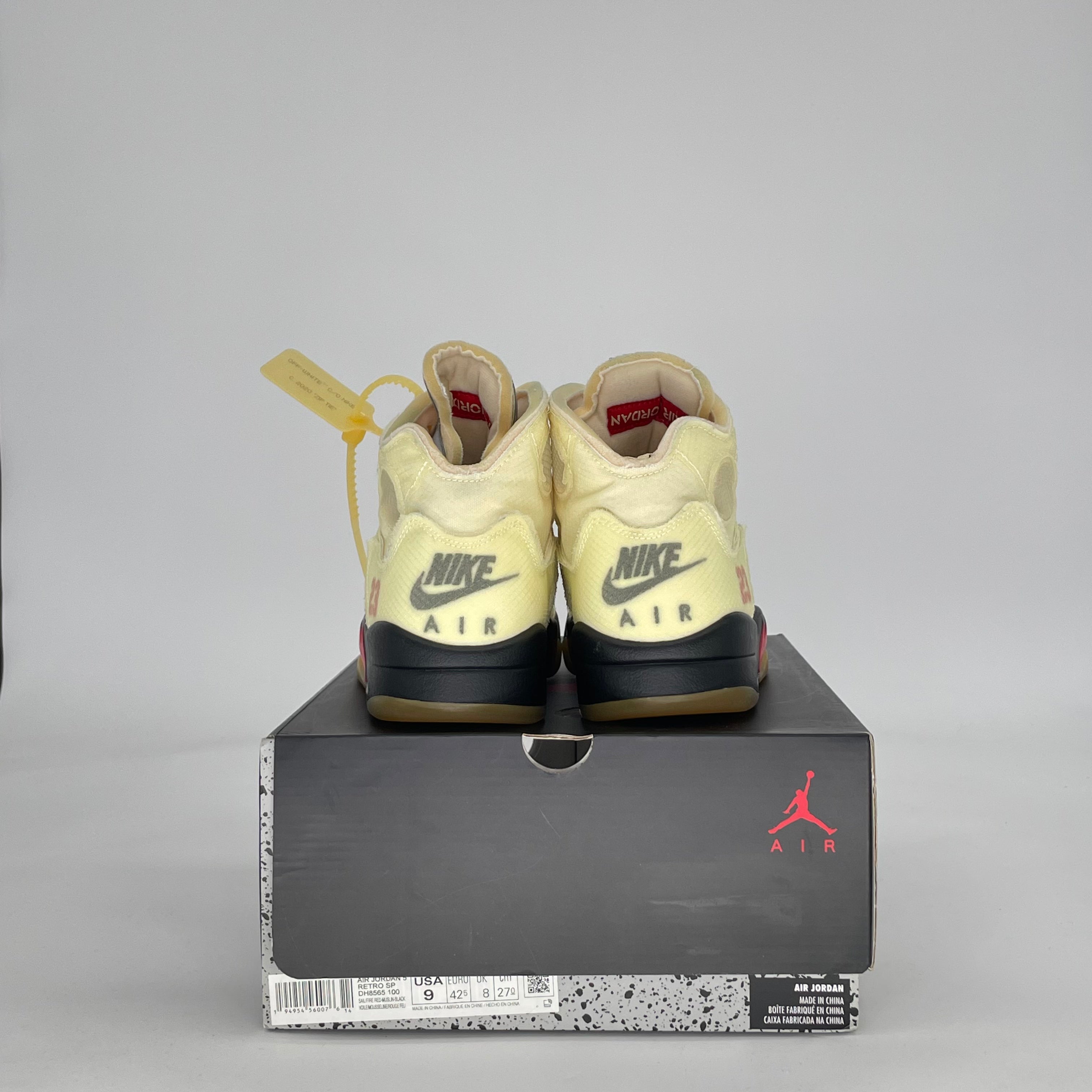 AIR JORDAN 5 OFF-WHITE SAIL DH8565-100 SIZE 9/10.5W