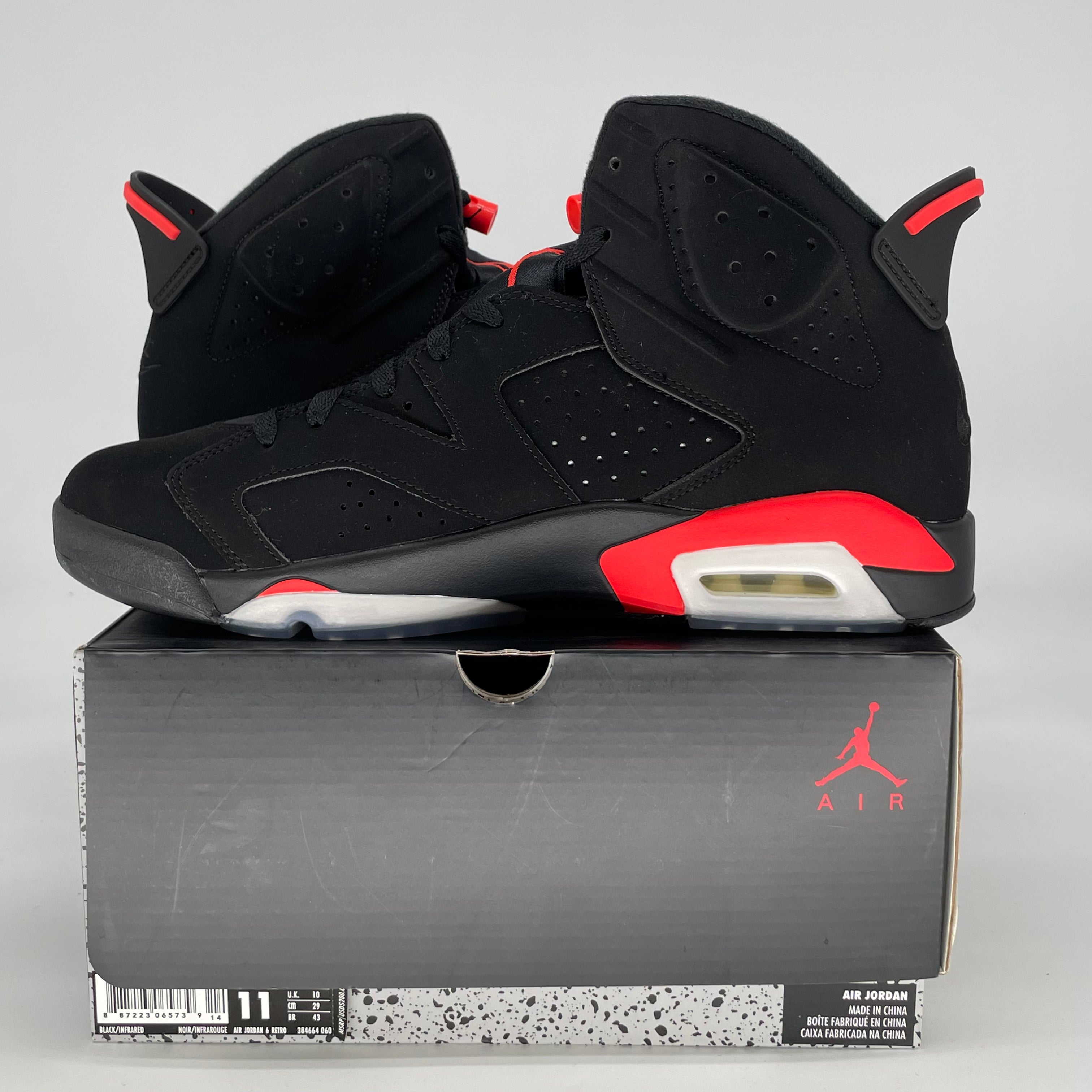 AIR JORDAN 6 BLACK INFRARED 384664-060 SIZE 11/12.5W