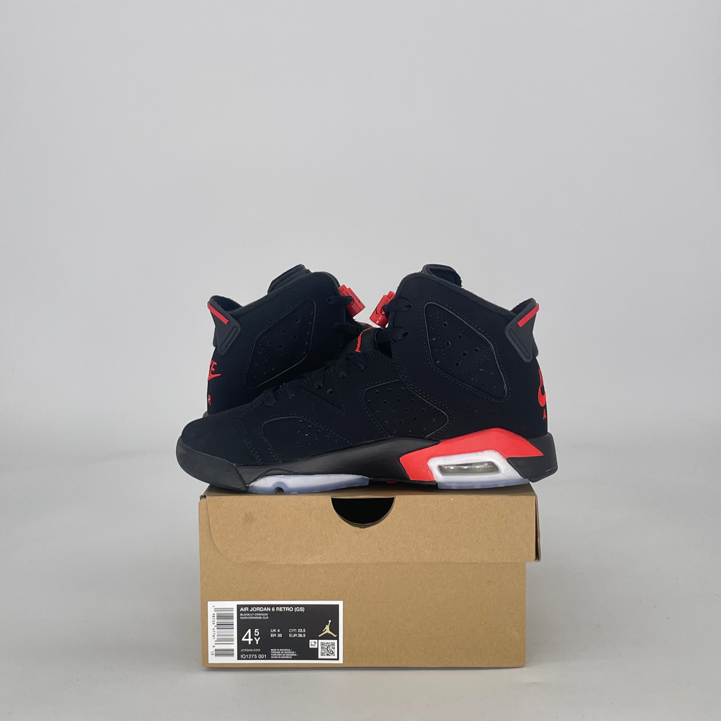 AIR JORDAN 6 INFRARED SALESMAN IQ1275-001 SIZE 4.5/6W GS