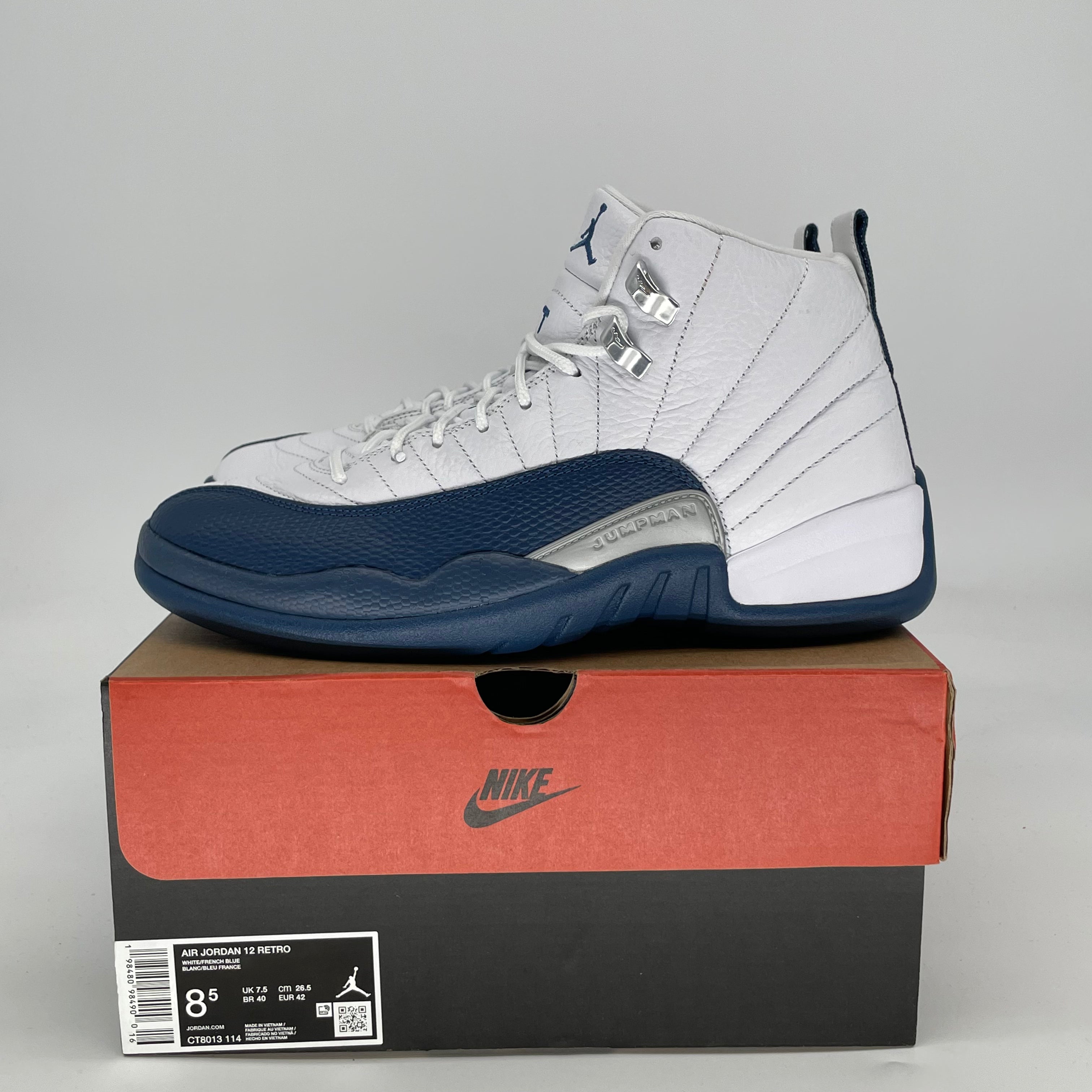 AIR JORDAN 12 FRENCH BLUE CT8013-114 SIZE 8.5/10W