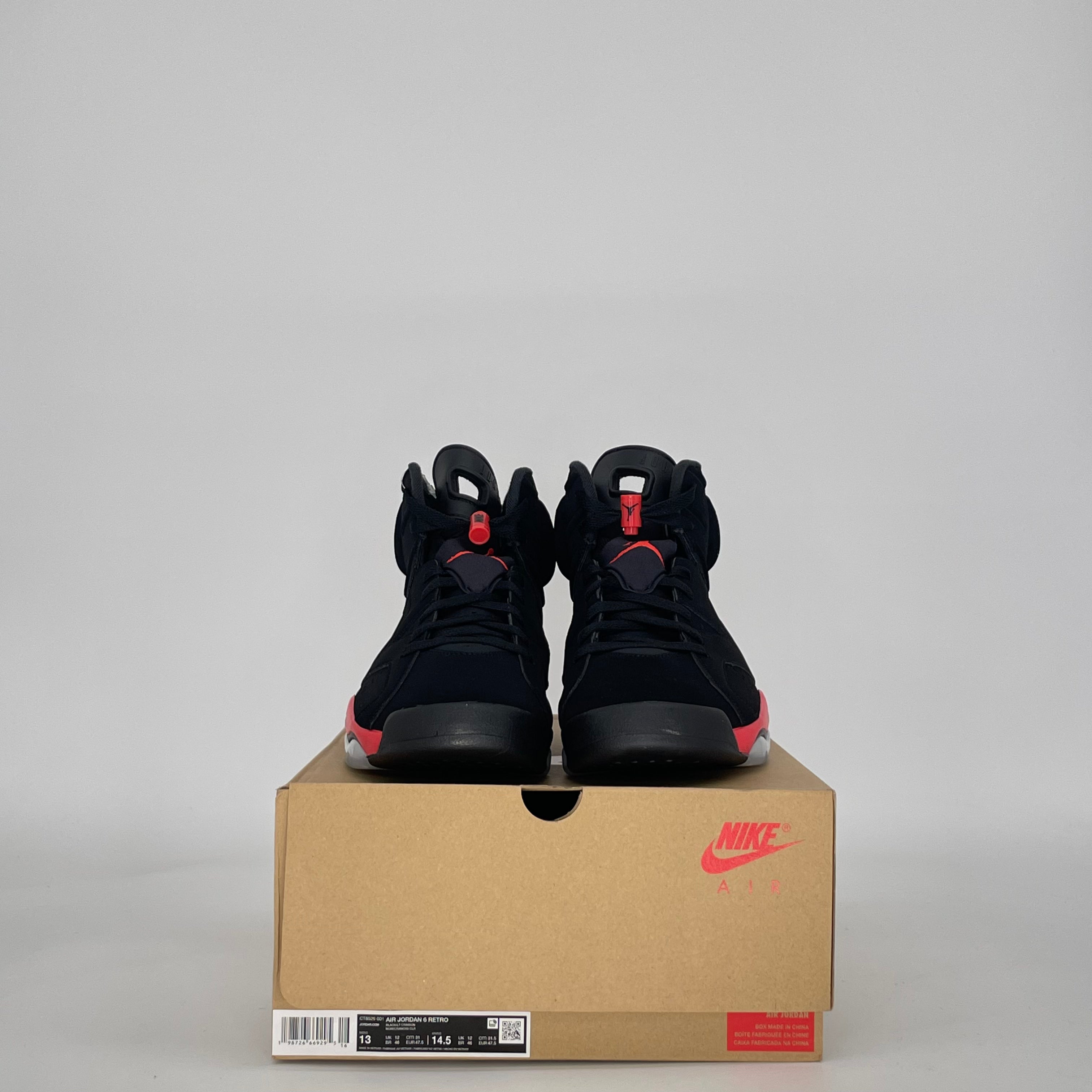 AIR JORDAN 6 INFRARED SALESMAN CT8529-001 SIZE 13/14.5W