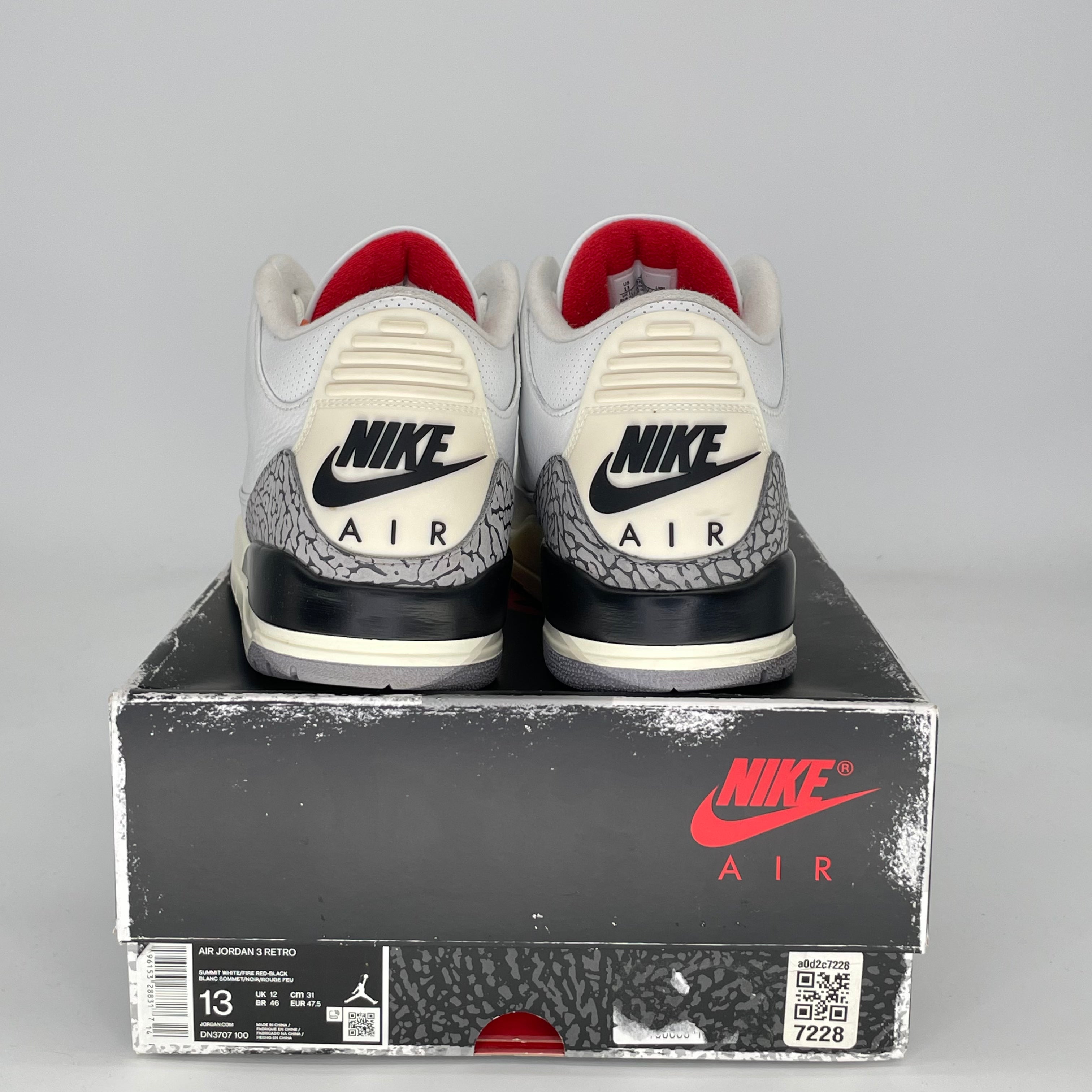 AIR JORDAN 3 WHITE CEMENT REIMAGINED DN3707-100 SIZE 13/14.5W