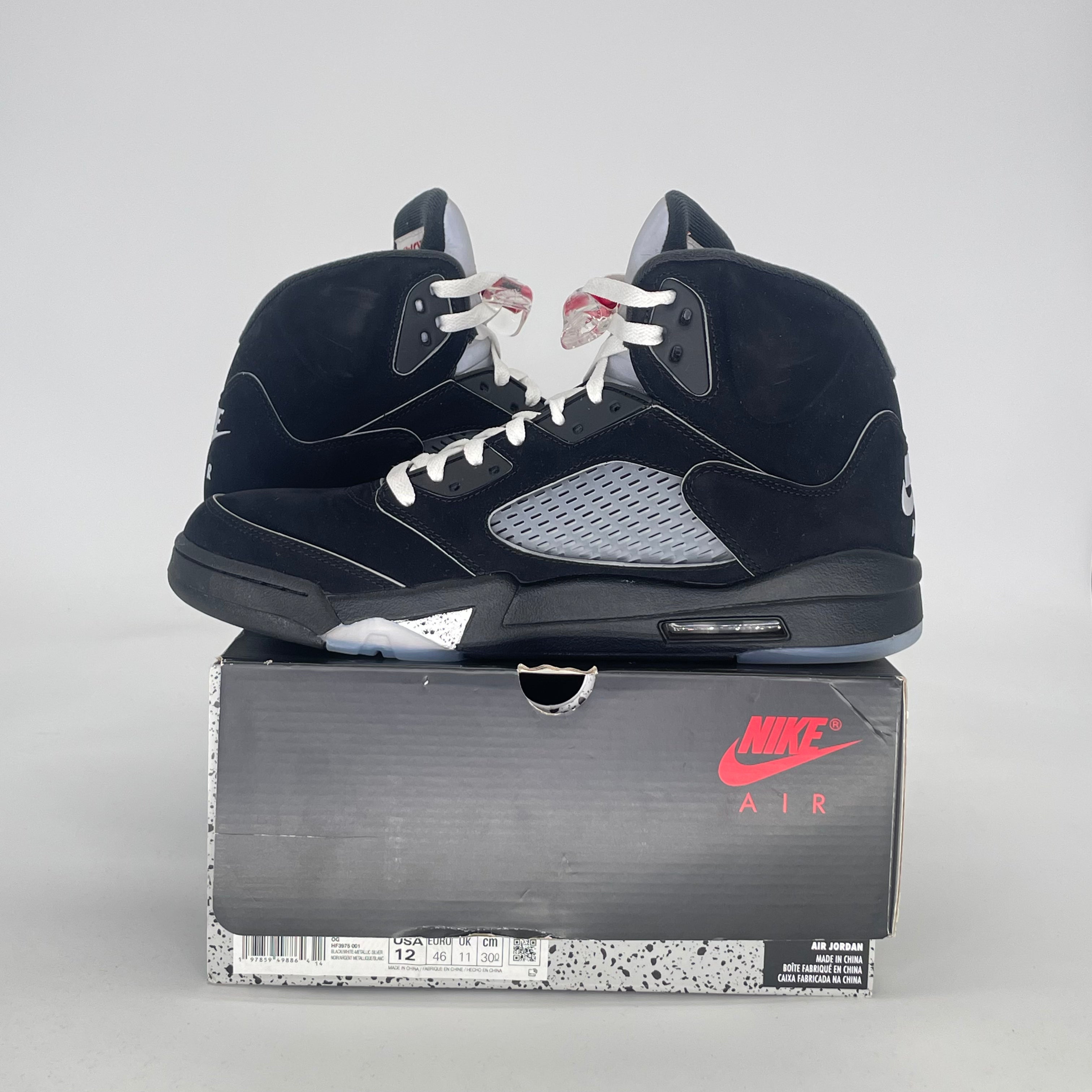 AIR JORDAN 5 BLACK METALLIC REIMAGINED HF3975-001 SIZE 12/13.5W