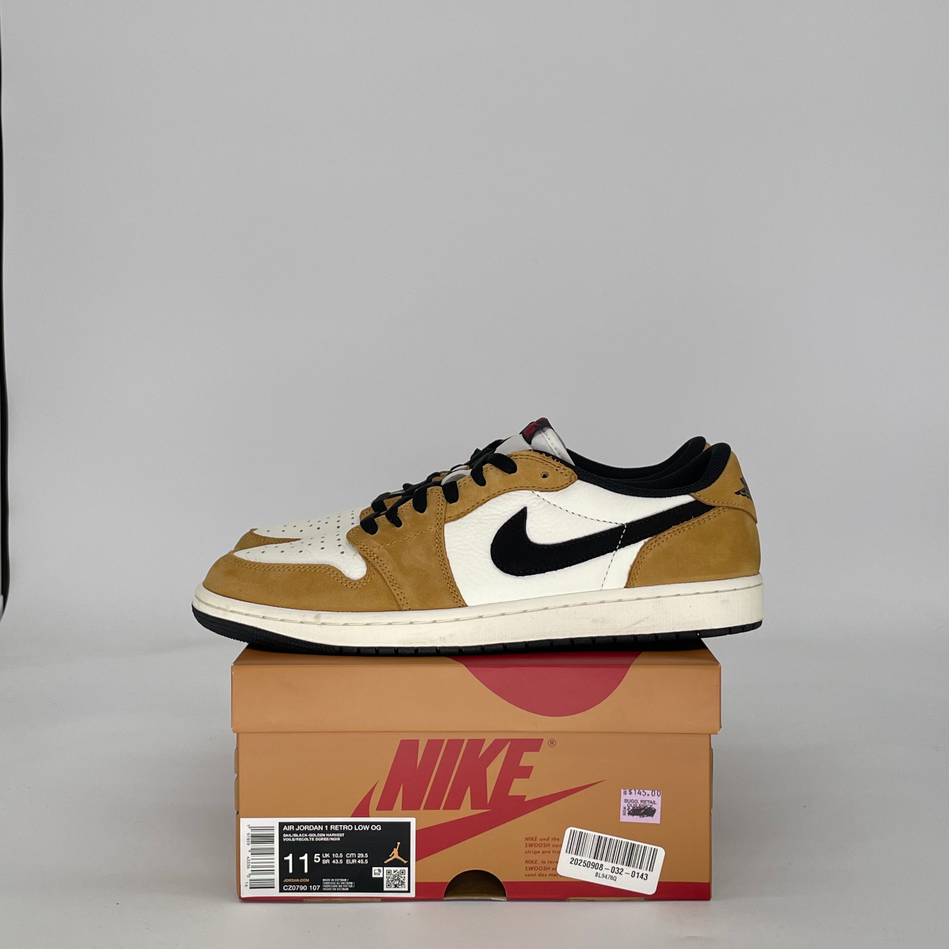 AIR JORDAN 1 LOW ROOKIE OF THE YEAR CZ0790-107 SIZE 11.5/13W