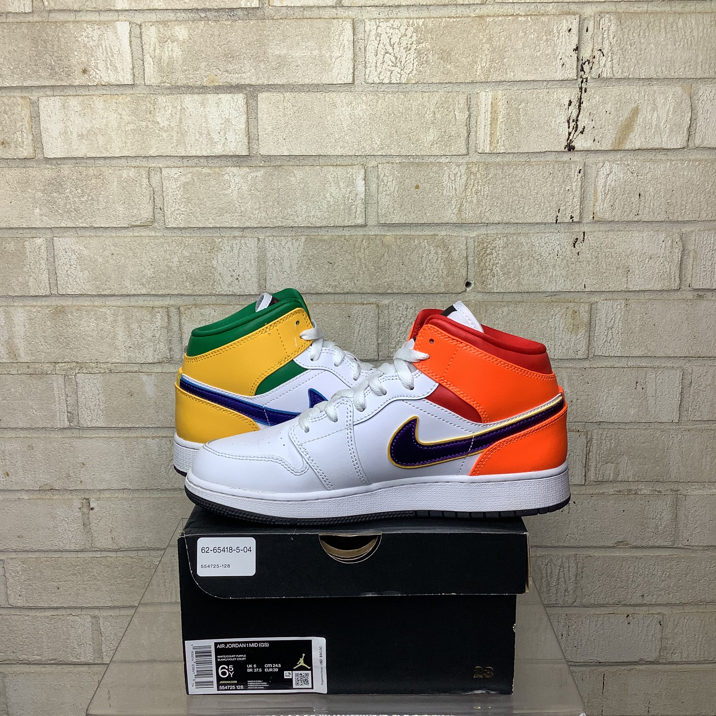 AIR JORDAN 1 MID ALTERNATE MULTI COLOR SIZE 6.5/8W 554725-128
