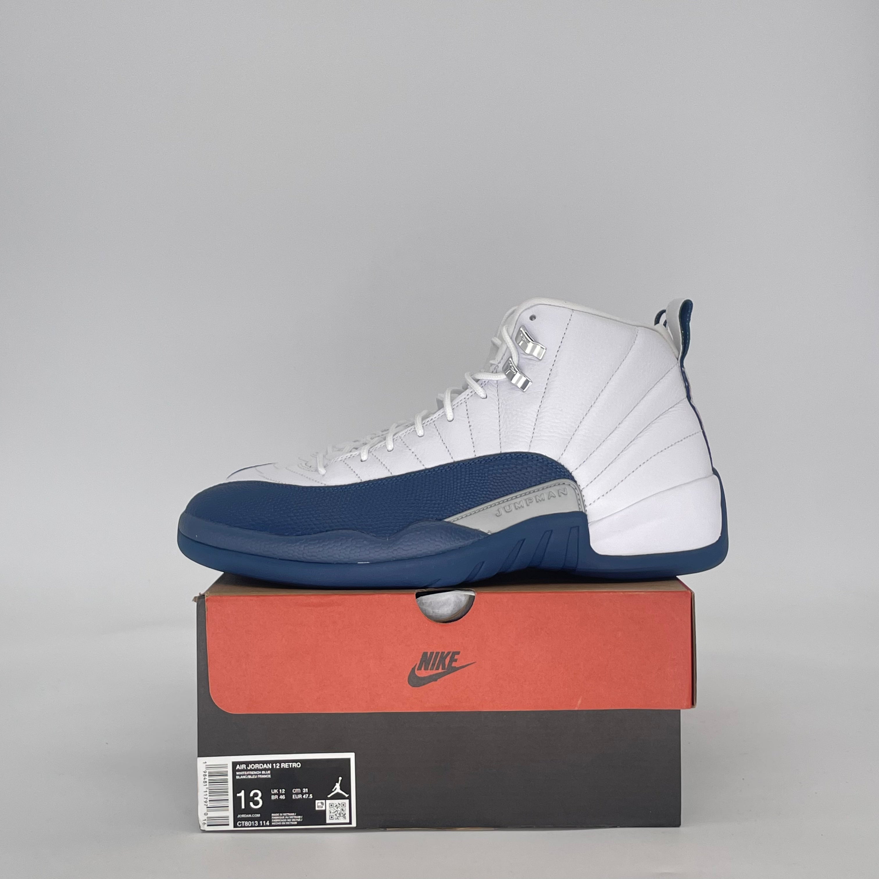 AIR JORDAN 12 FRENCH BLUE CT8013-114 SIZE 13/14.5W