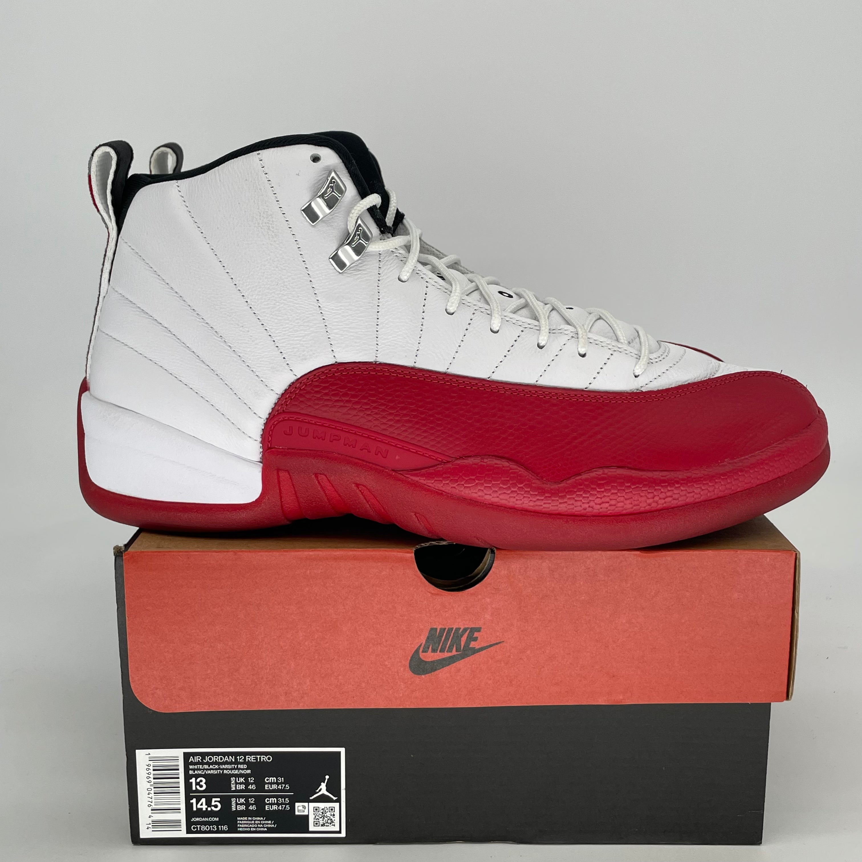 AIR JORDAN 12 CHERRY CT8013-116 SIZE 13/14.5W