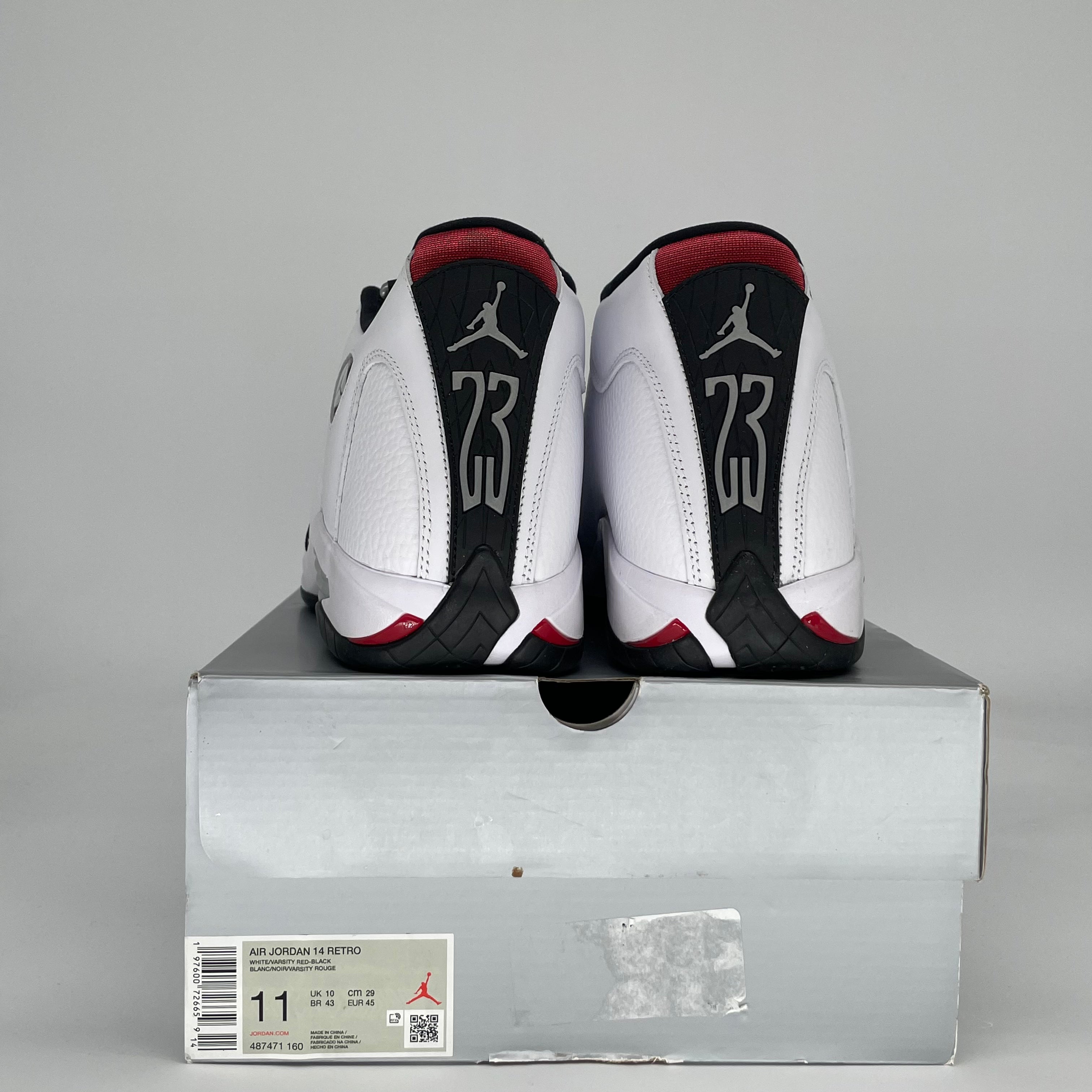 AIR JORDAN 14 BLACK TOE 487471-160 SIZE 11/12.5W