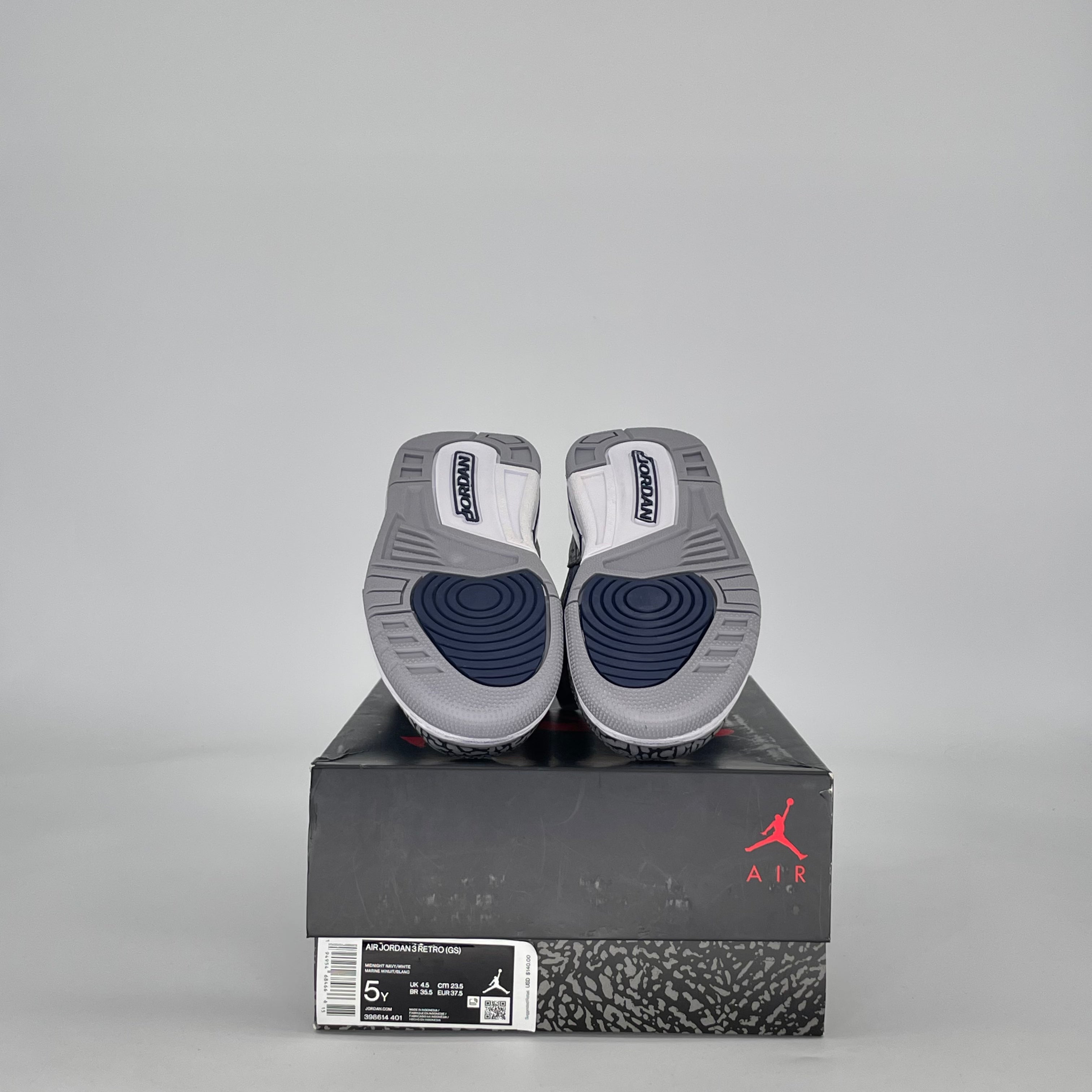 AIR JORDAN 3 GEORGETOWN (2021) 398614-401 SIZE 5/6.5W GS