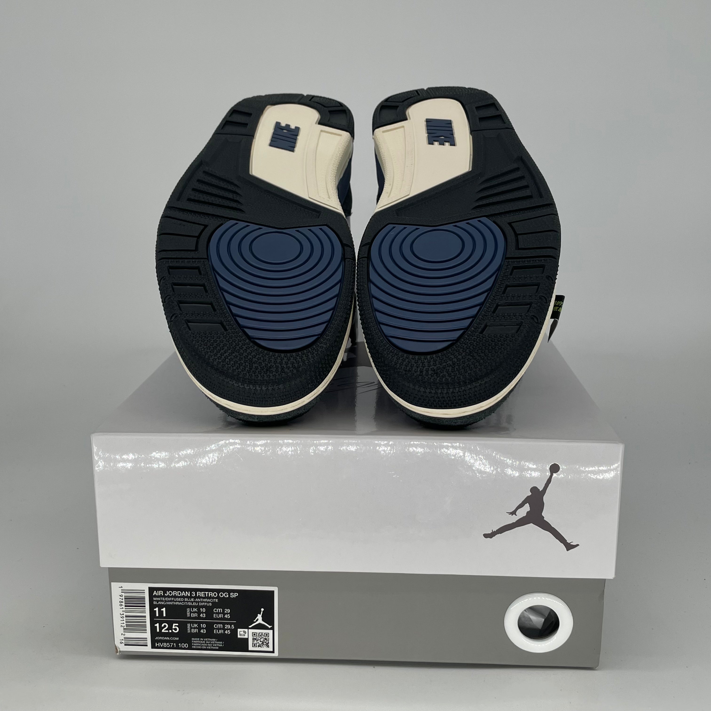 AIR JORDAN 3 A MA MANIERE DIFFUSED BLUE HV8571-100 SIZE 11/12.5W