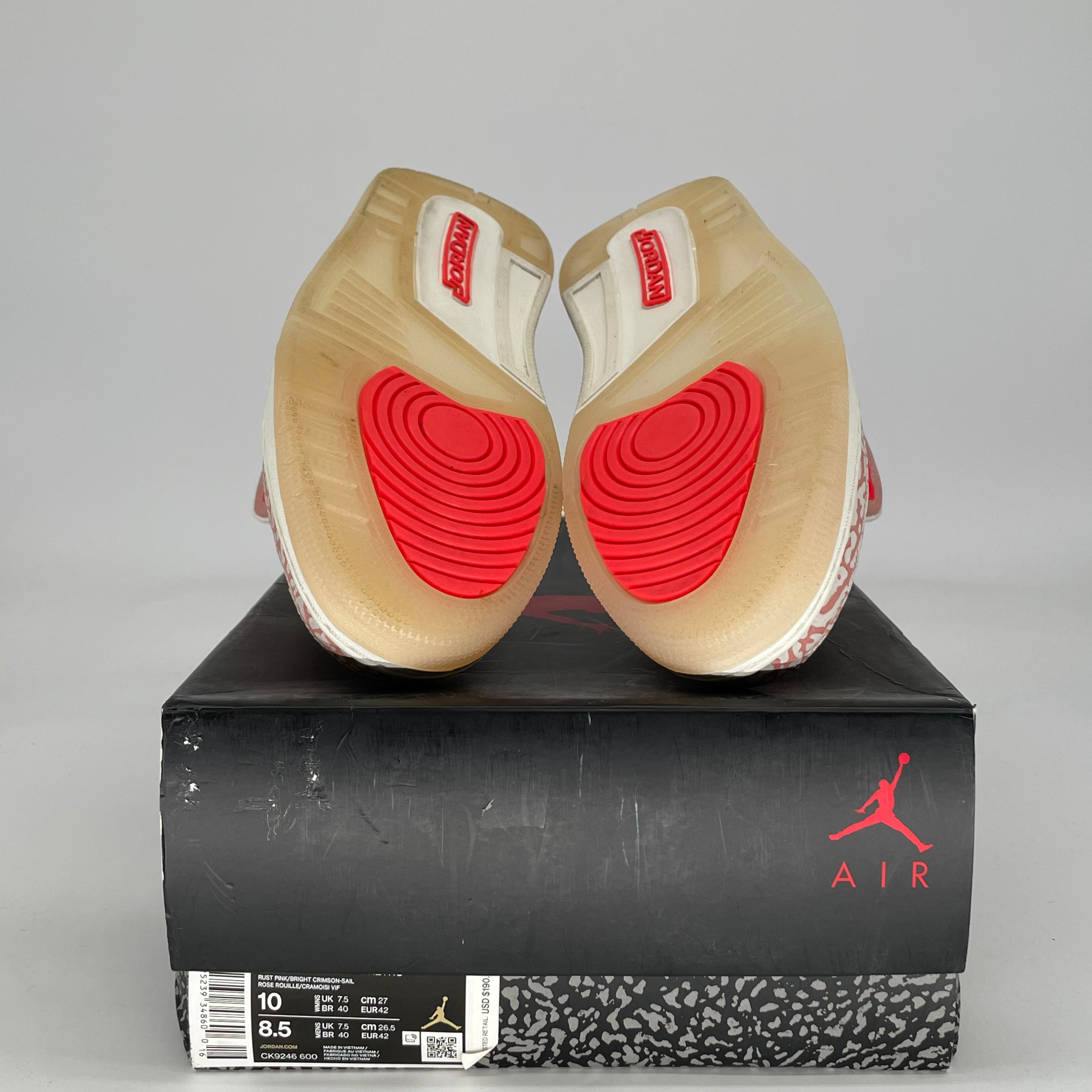 AIR JORDAN 3 RUST PINK W CK9246-600 SIZE 8.5/10W