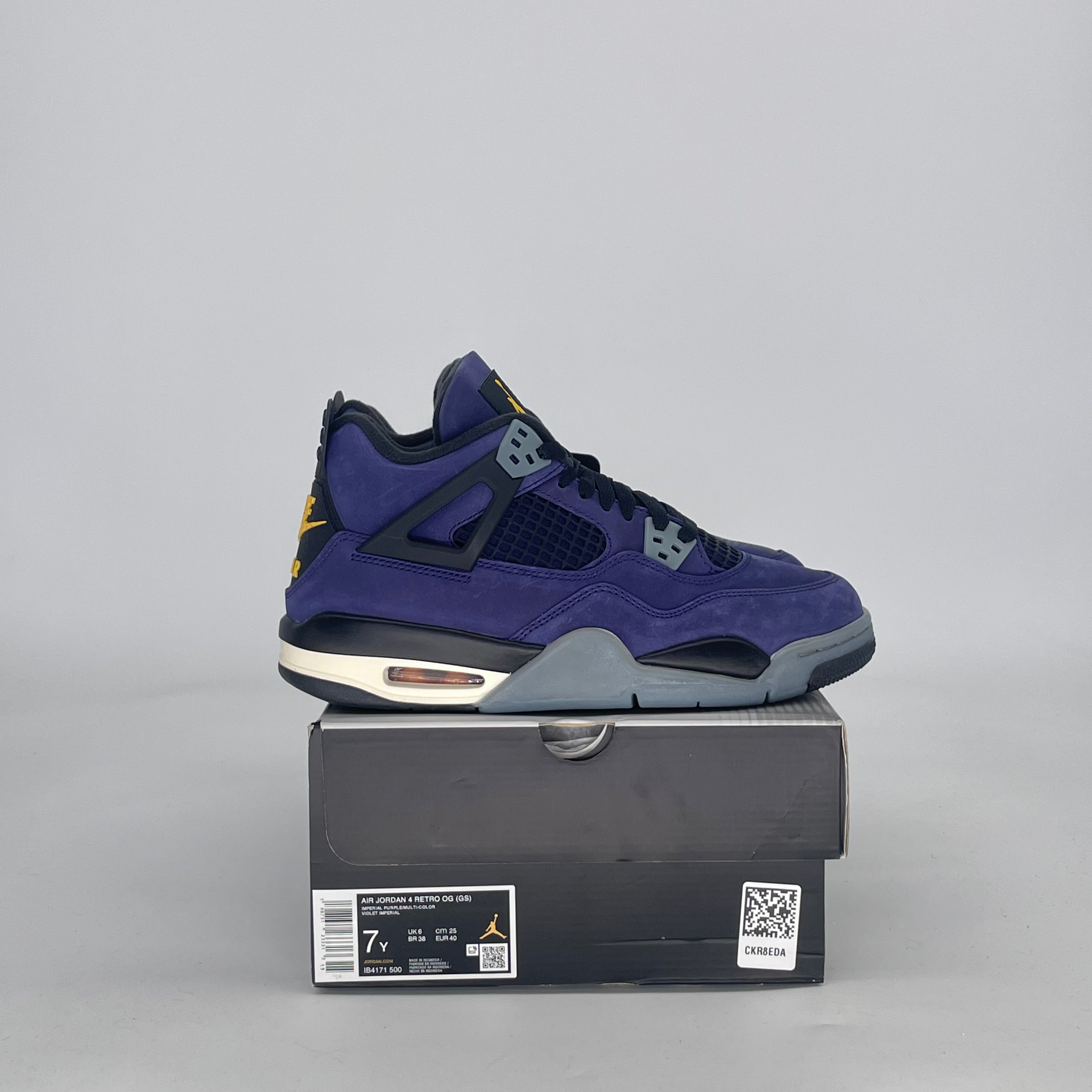AIR JORDAN 4 LAKERS IB4171-500 SIZE 7/8.5W GS